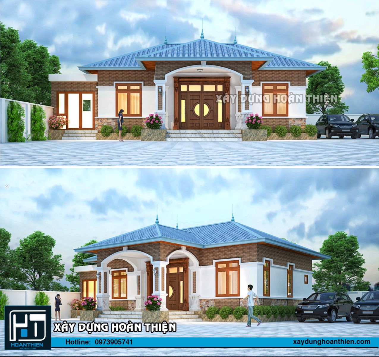 biệt thự 1 tầng mái thái