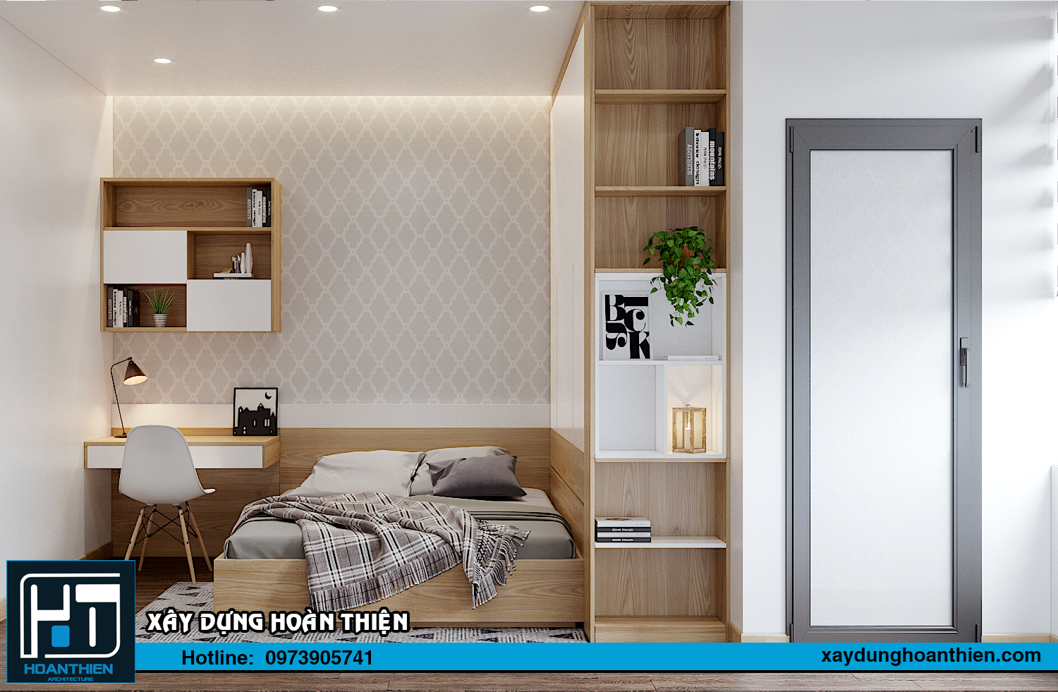 nội thất biệt thự 1 tầng mái thái