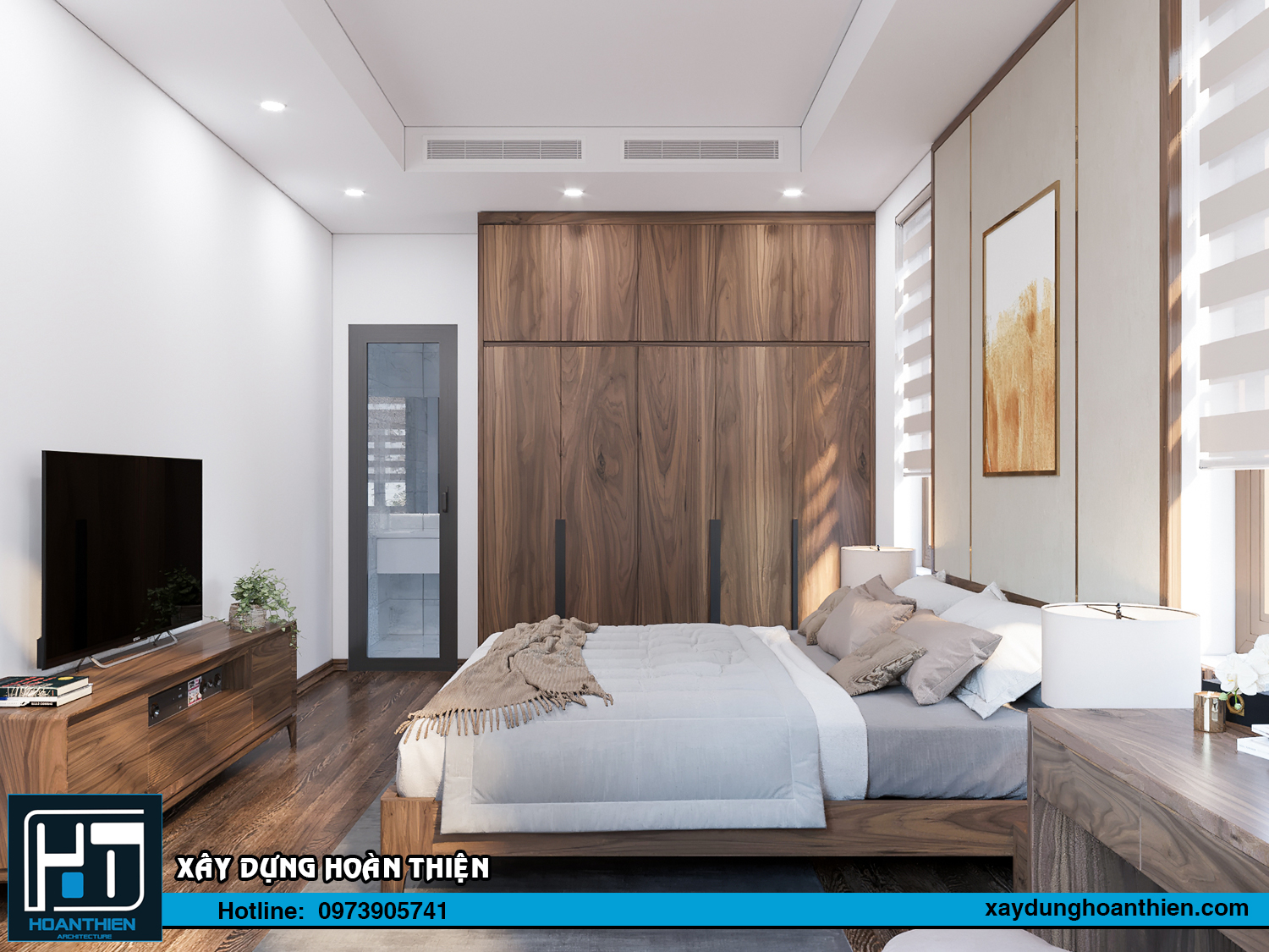nội thất biệt thự 1 tầng mái thái