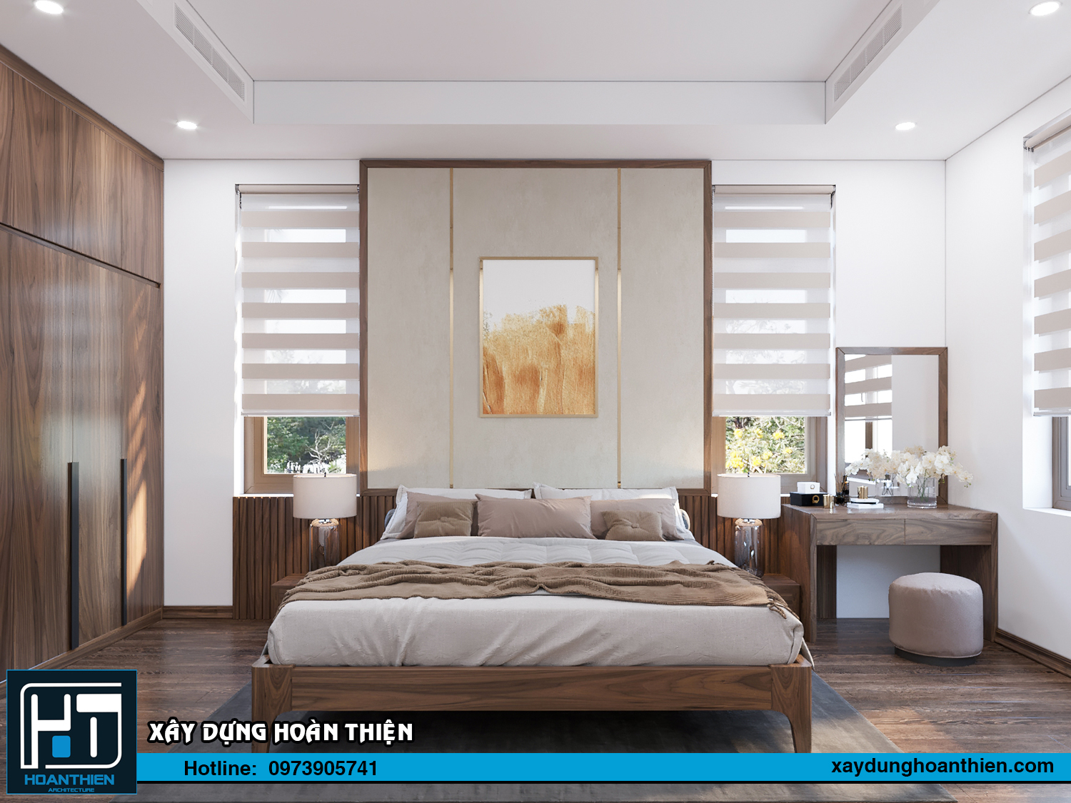 nội thất biệt thự 1 tầng mái thái