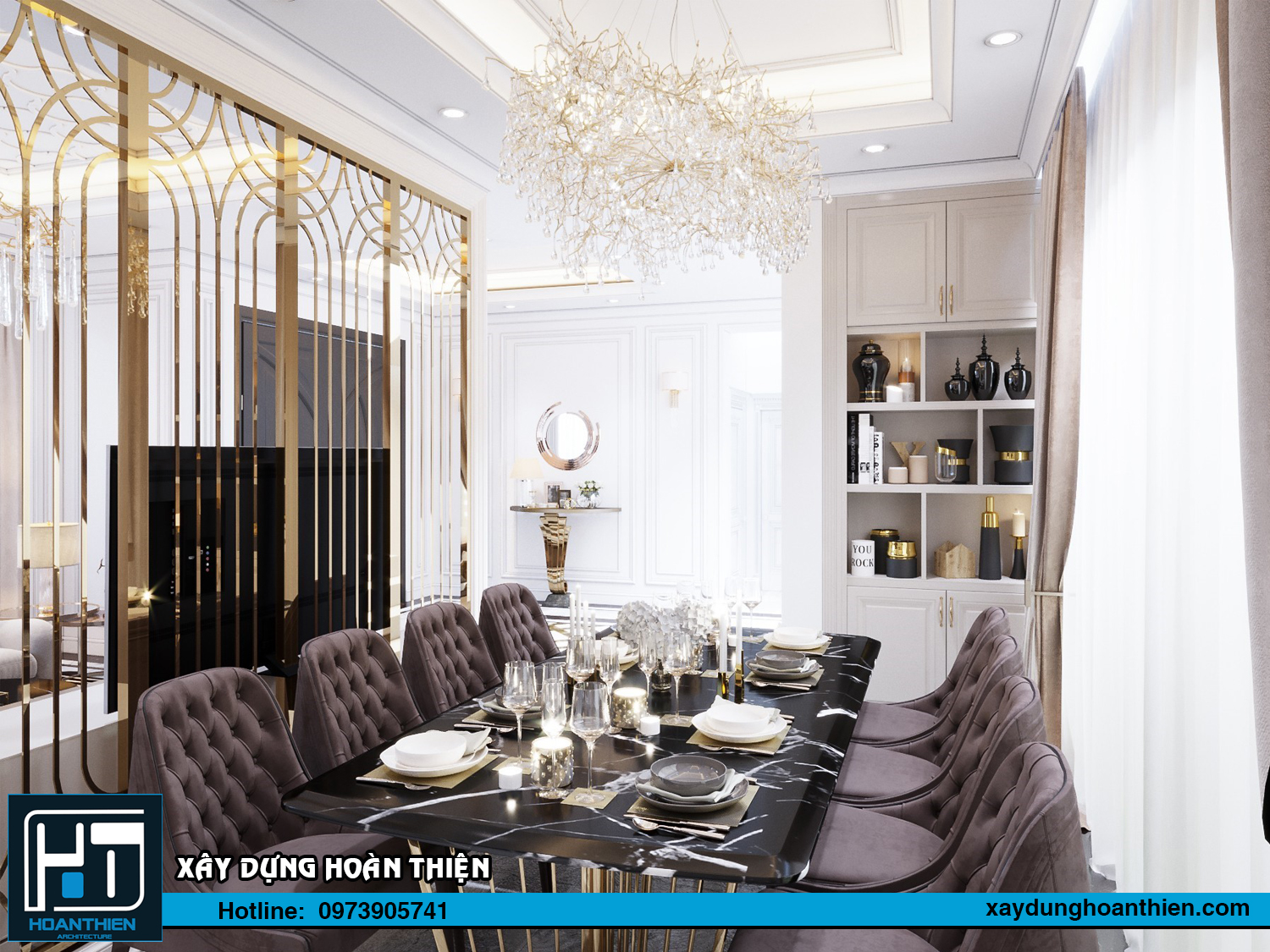 Mẫu thiết kế biệt thự hiện đại 3 tầng diện  tích 16x13m  tại Uông Bí, Quản Ninh