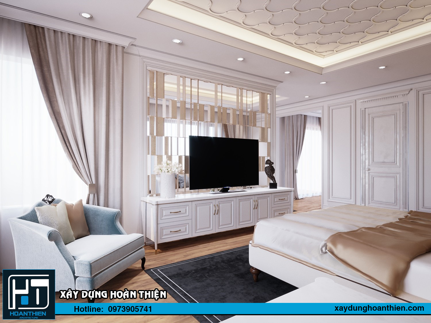 Mẫu thiết kế biệt thự hiện đại 3 tầng diện  tích 16x13m  tại Uông Bí, Quản Ninh