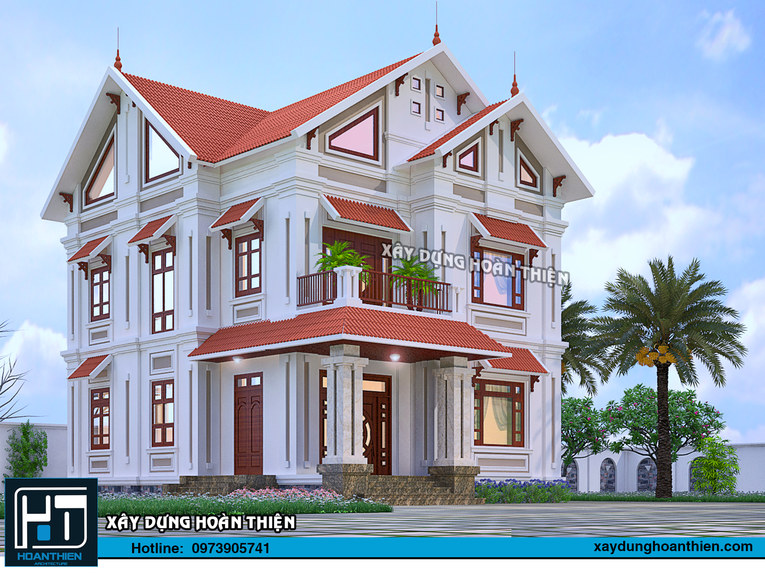 Mẫu thiết kế biệt thự hiện đại 3 tầng diện tích 9x12m