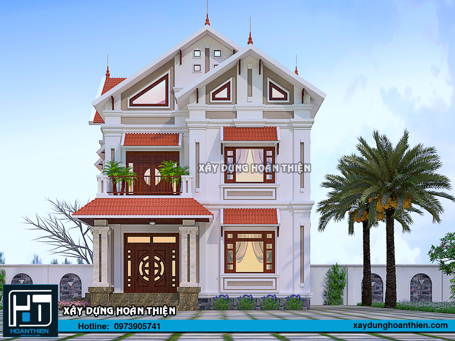 Mẫu thiết kế biệt thự hiện đại 3 tầng diện tích 9x12m