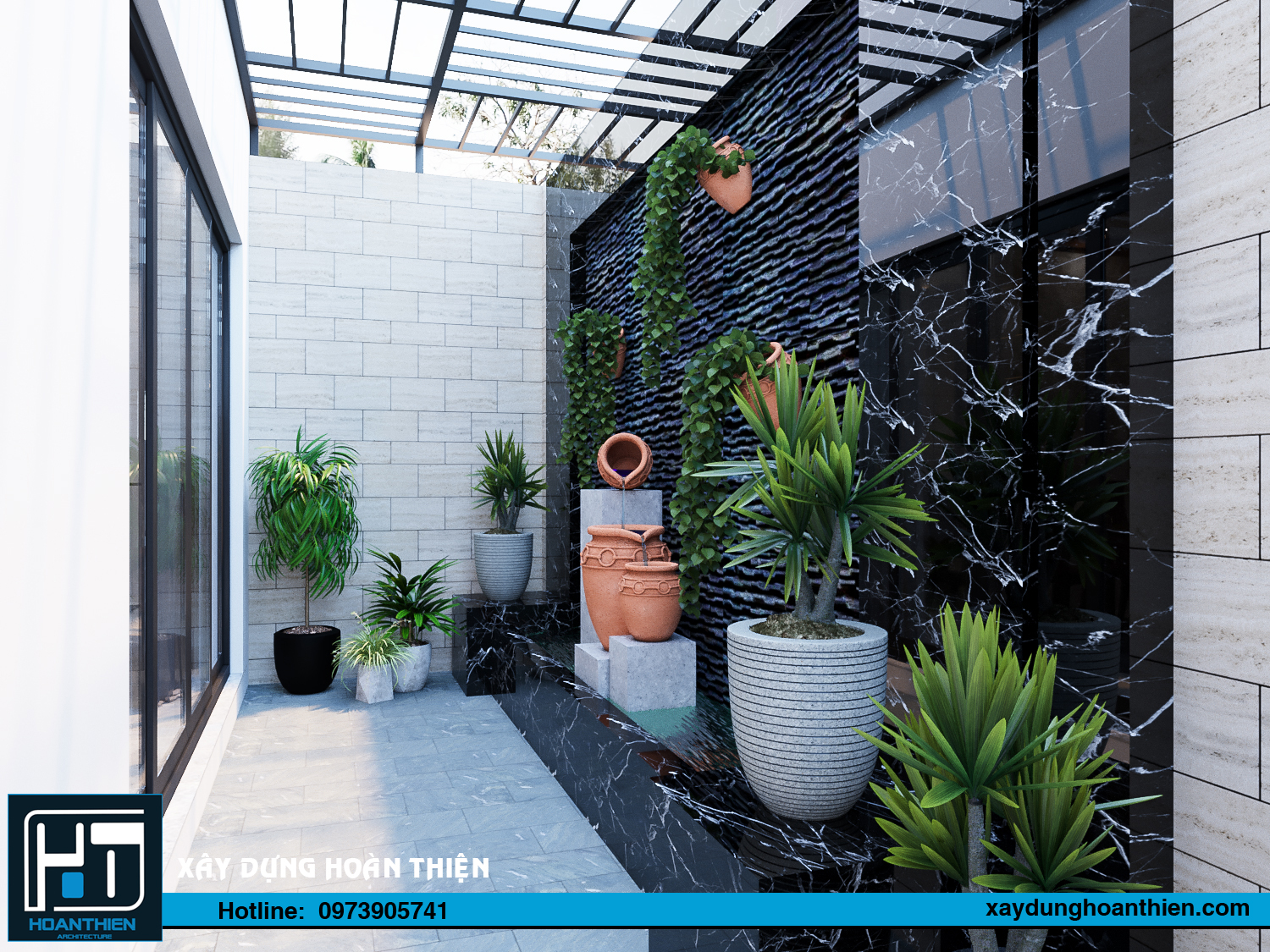 thiết kế biệt thự 2 tầng hiện đại