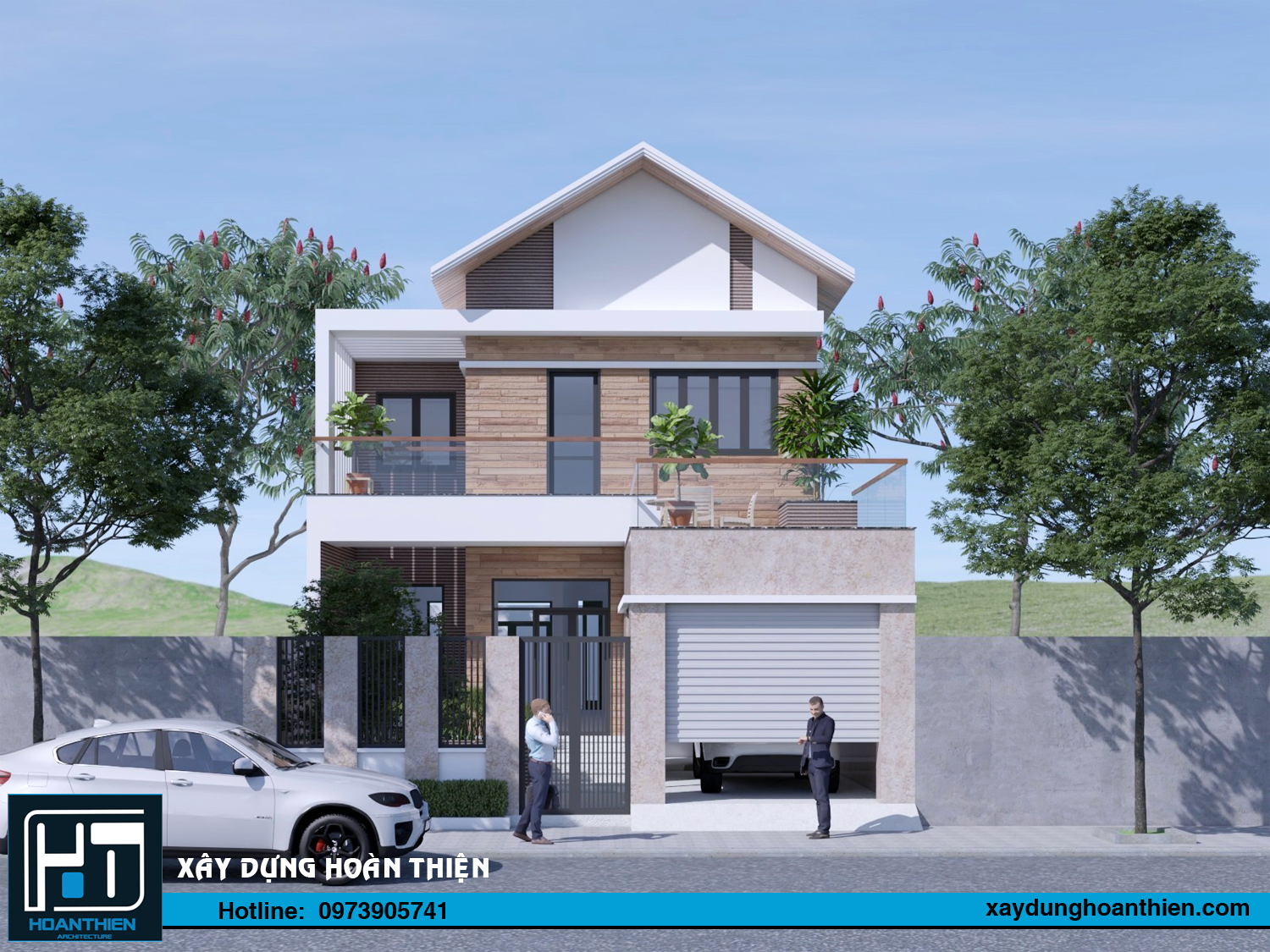 thiết kế biệt thự 2 tầng hiện đại