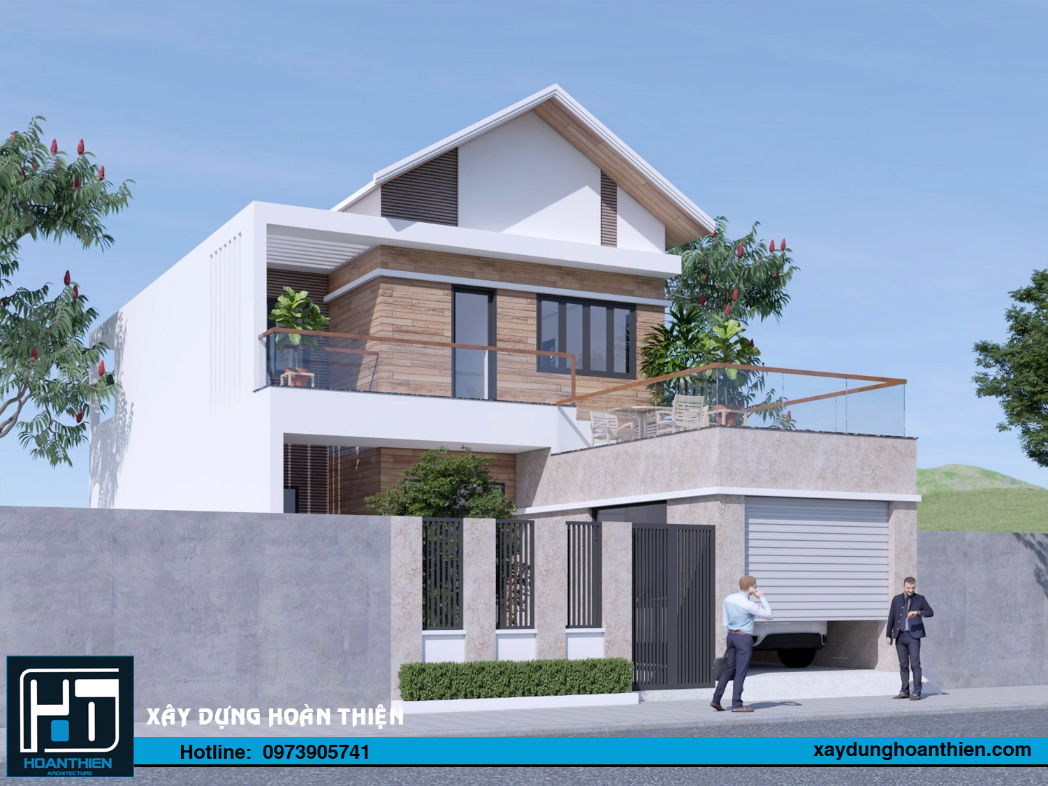 thiết kế biệt thự 2 tầng hiện đại