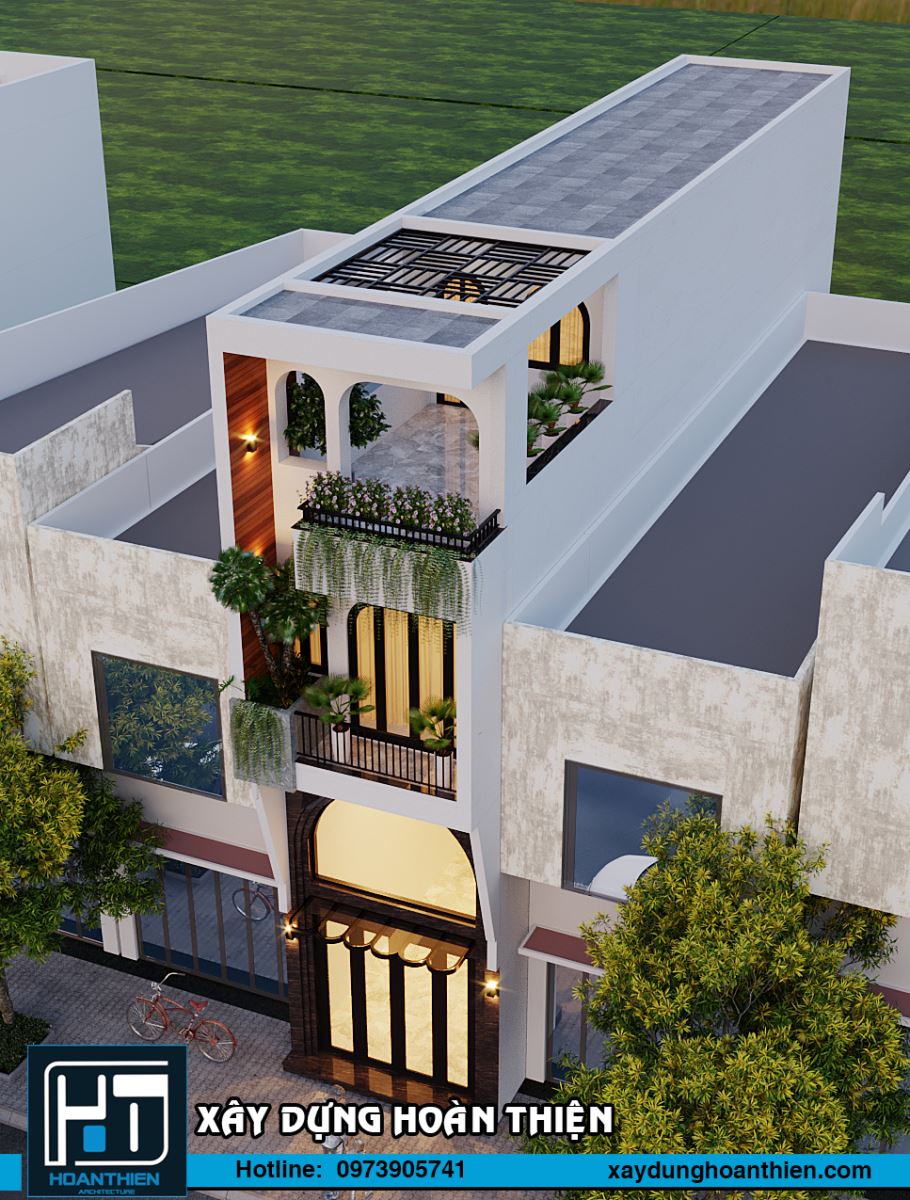 nhà ống 4 tầng mặt tiền 5m