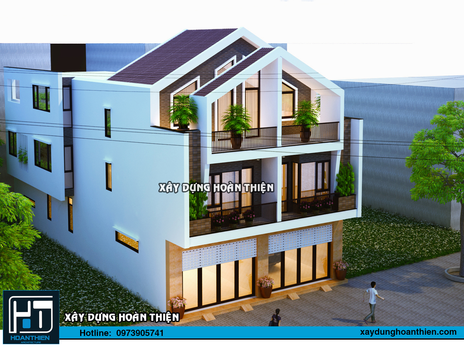Thiết kế nhà ống 3 tầng hiện đại diện tích 5x20m tại Hải Phòng