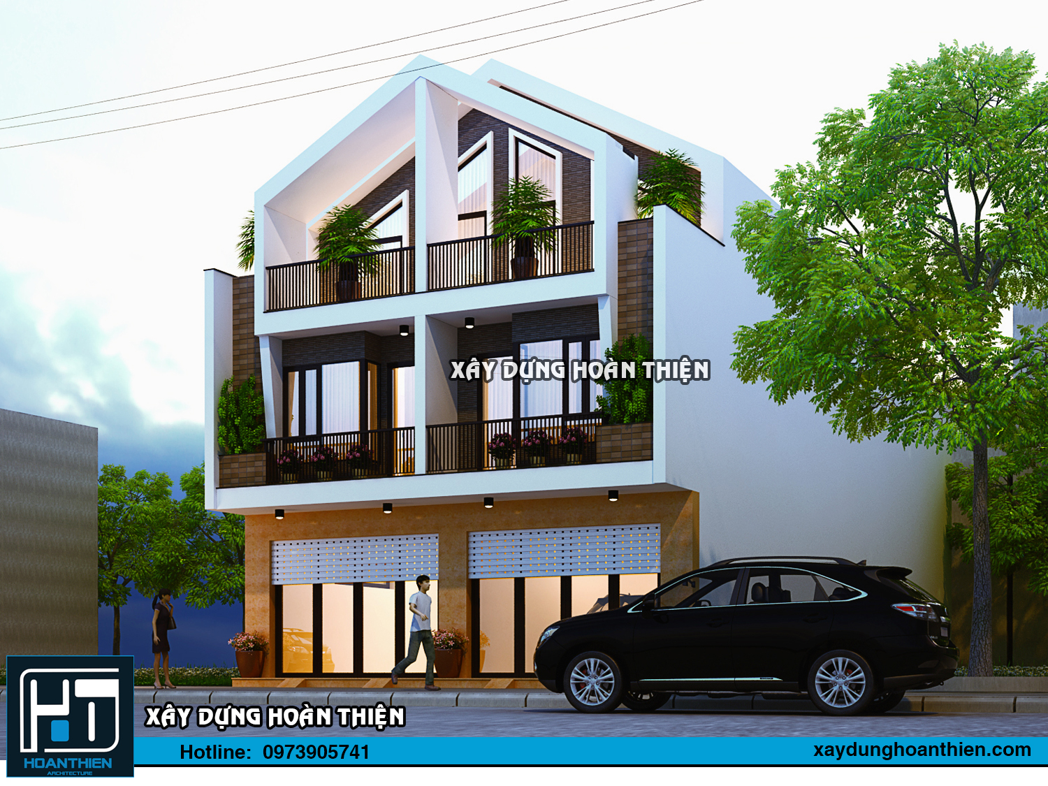 Thiết kế nhà ống 3 tầng hiện đại diện tích 5x20m tại Hải Phòng