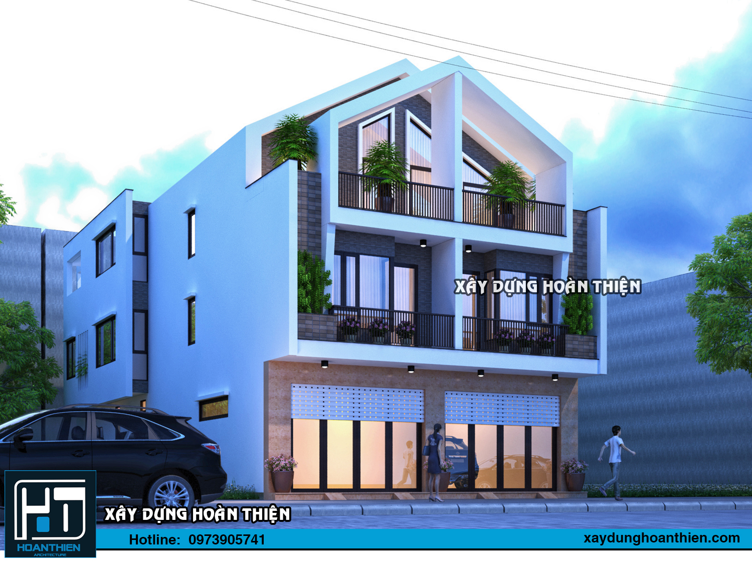 Thiết kế nhà ống 3 tầng hiện đại diện tích 5x20m tại Hải Phòng
