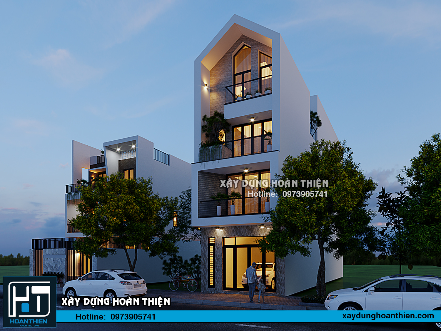Mẫu nhà ống hiện đại 4 tầng 2023 tại Hải Phòng