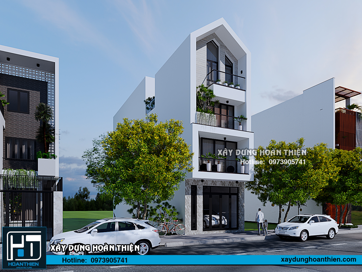 Mẫu nhà ống hiện đại 4 tầng 2023 tại Hải Phòng