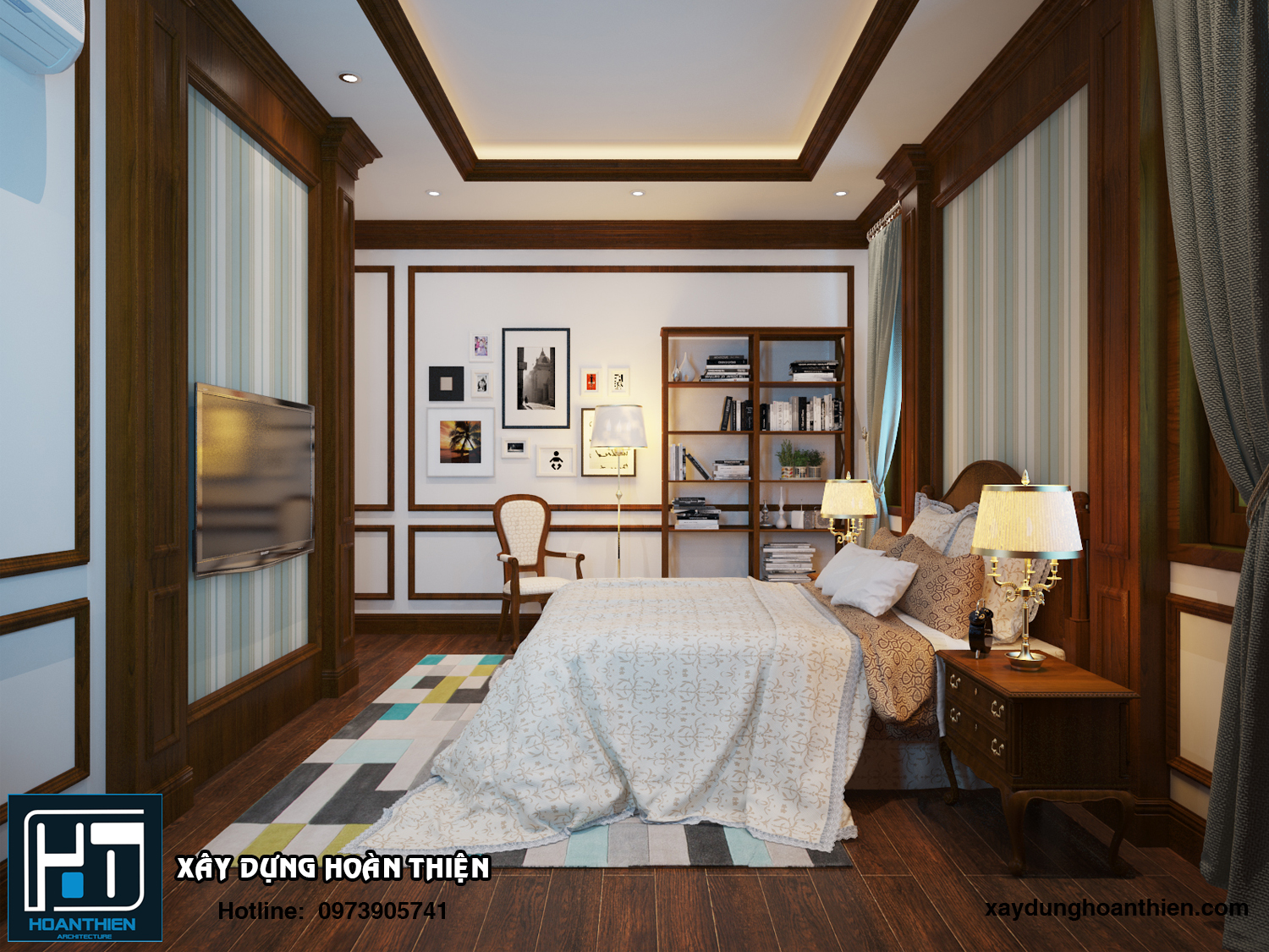 Nội thất nhà ống tân cổ điển 3 tầng