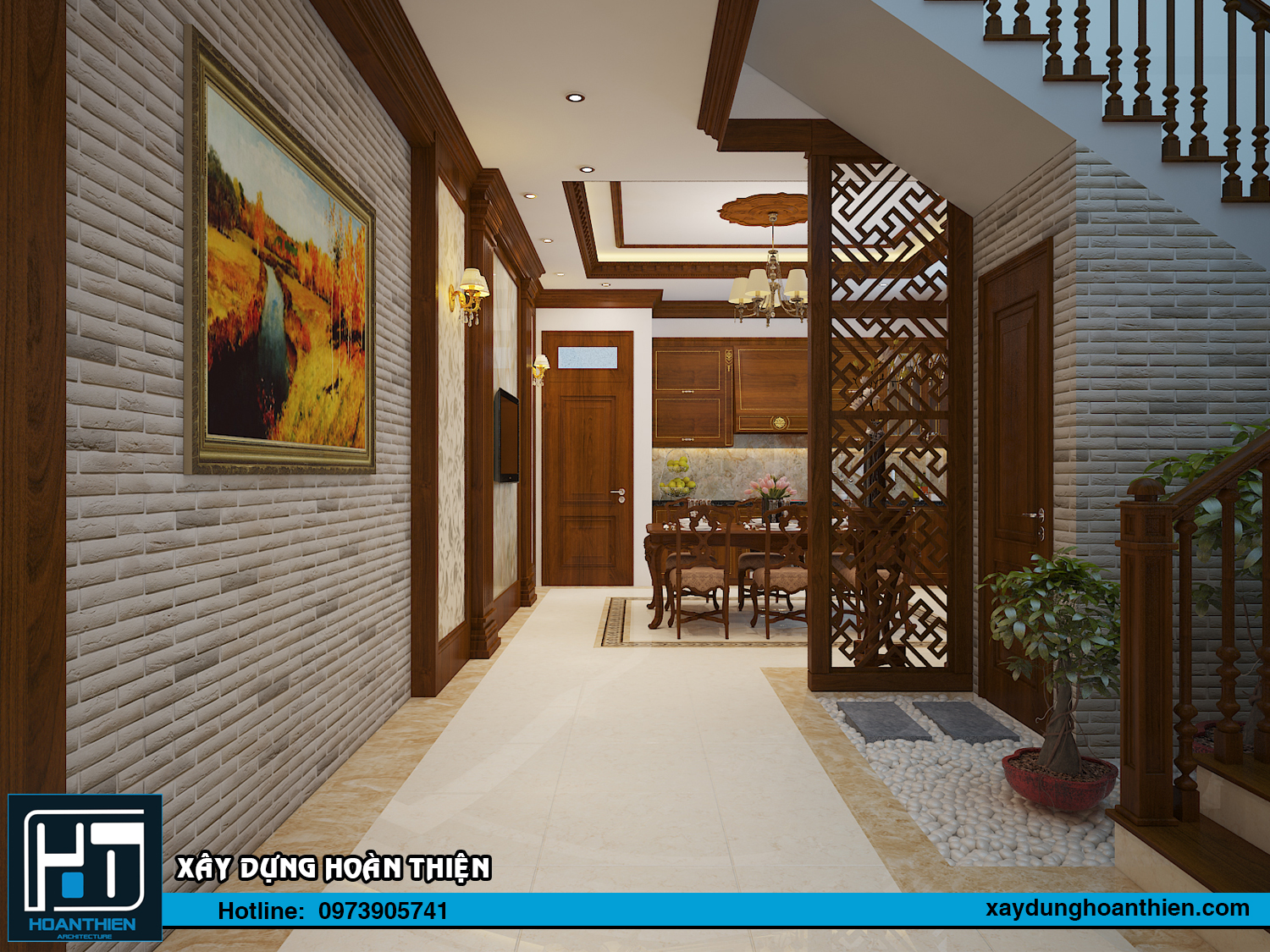 Nội thất nhà ống tân cổ điển 3 tầng