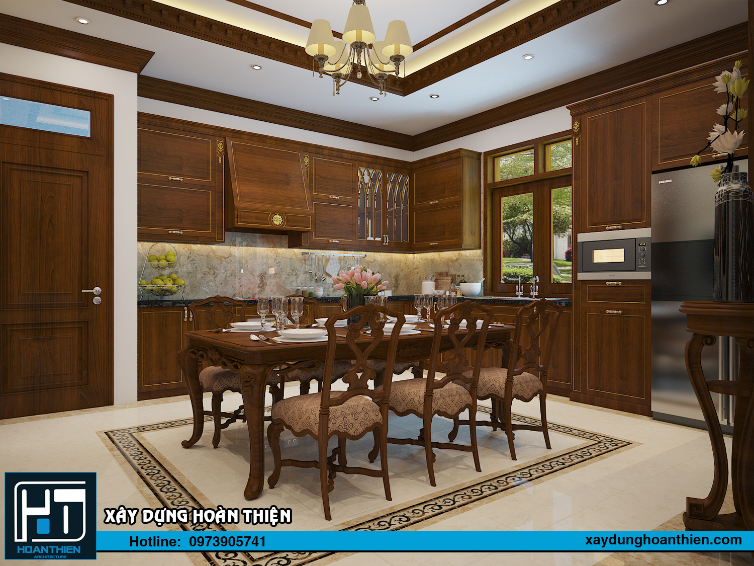 Nội thất nhà ống tân cổ điển 3 tầng