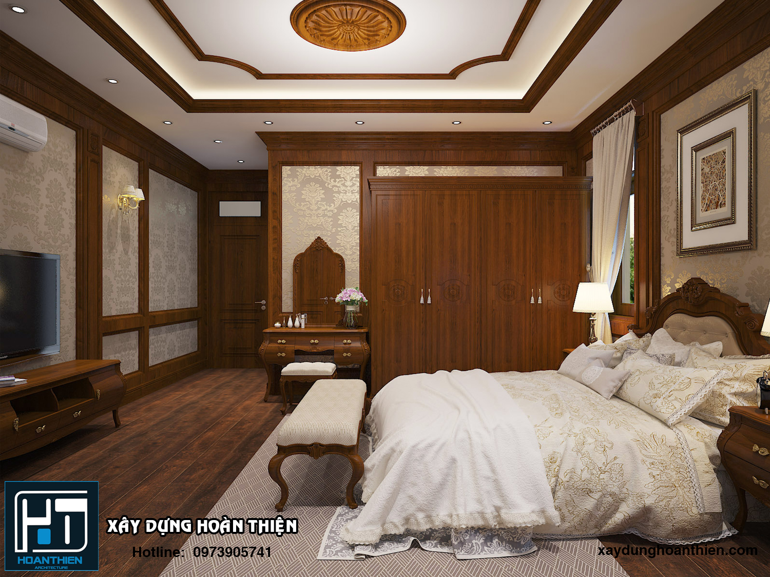 Nội thất nhà ống tân cổ điển 3 tầng