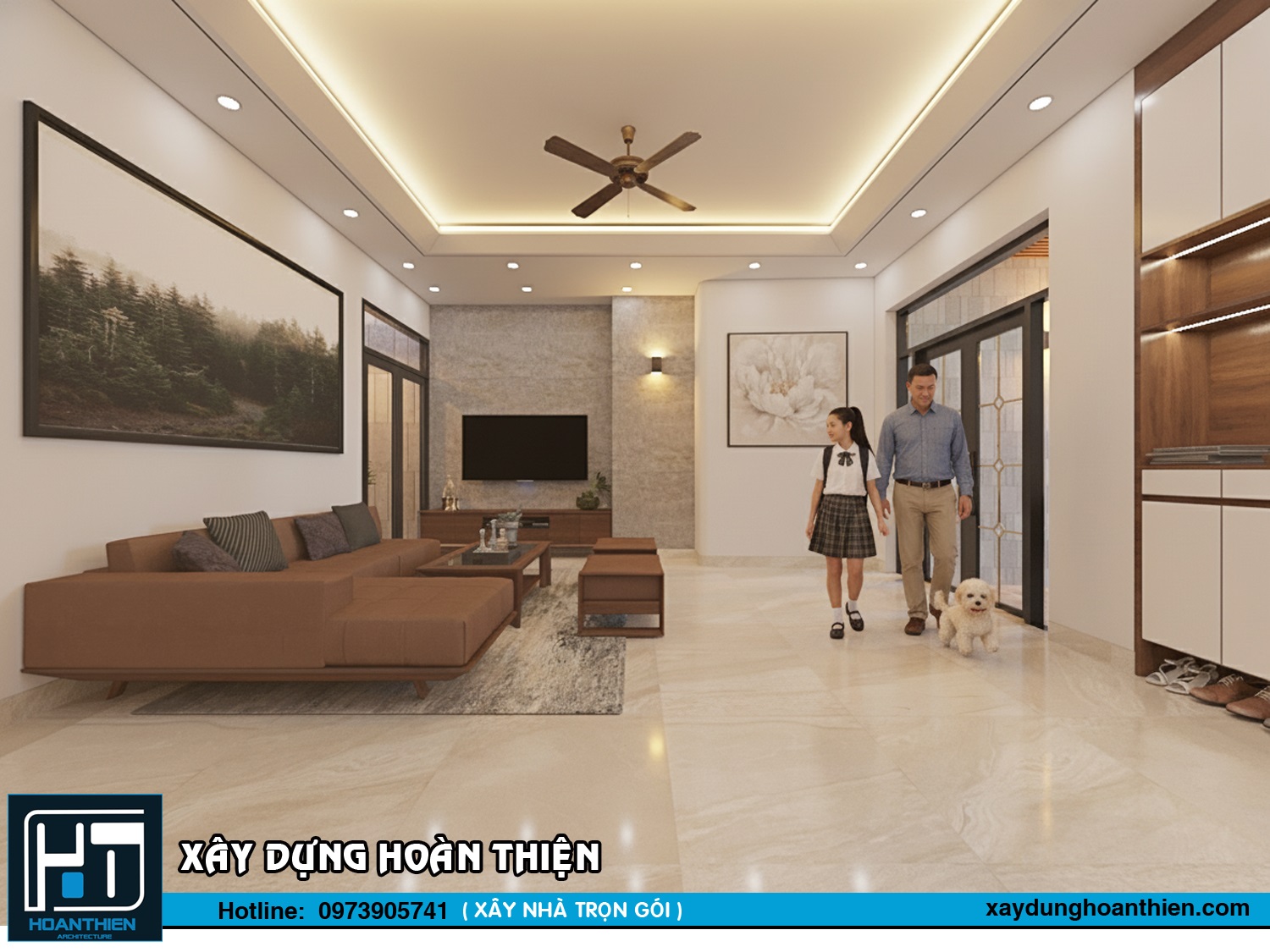 Mẫu nhà ống 5 tầng trên đất méo