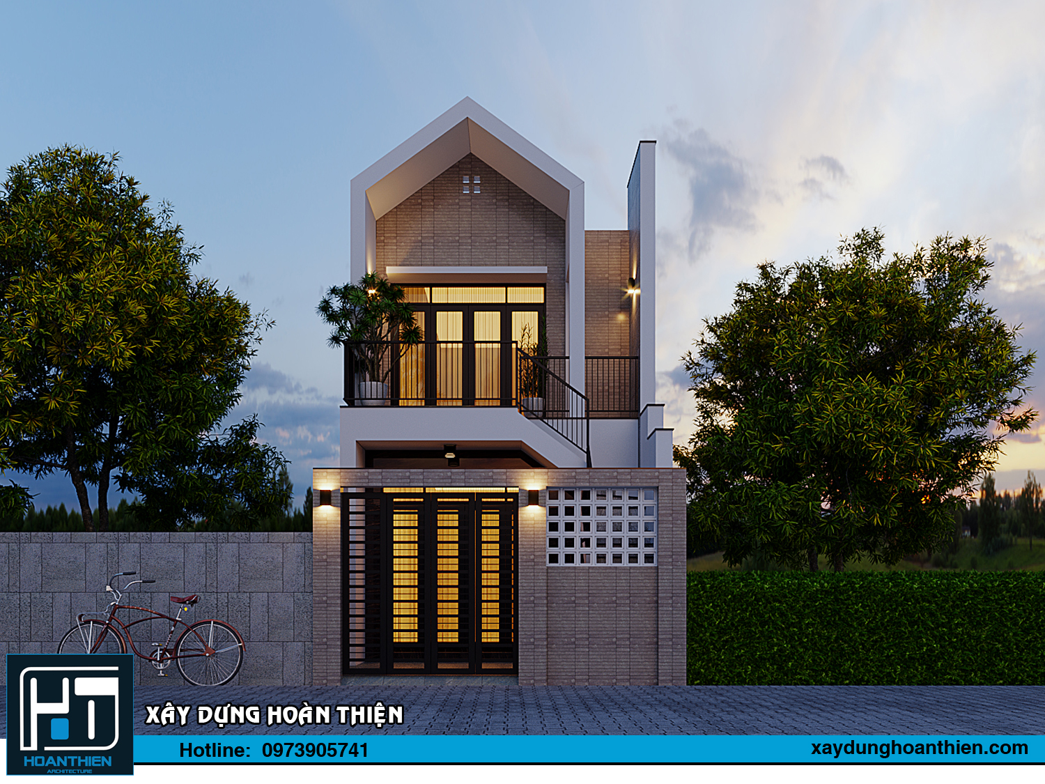 Mẫu nhà ống hiện đại 2 tầng 70m2 tại Hải Phòng