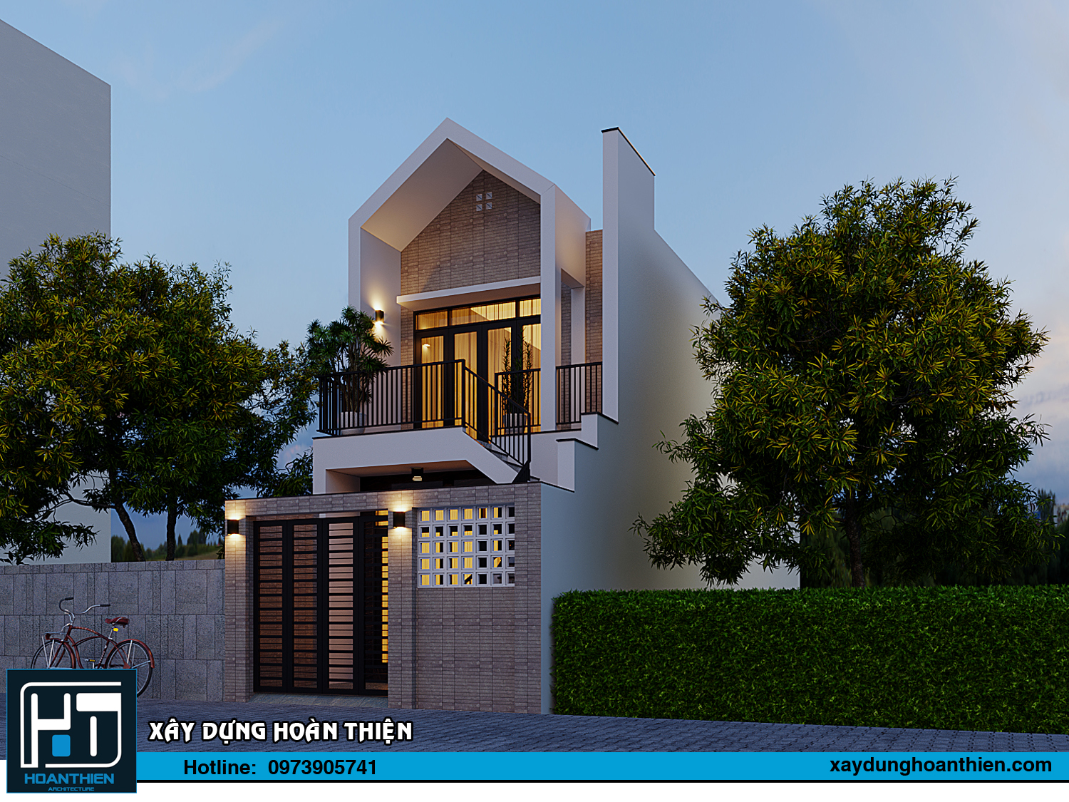 Mẫu nhà ống hiện đại 2 tầng 70m2 tại Hải Phòng
