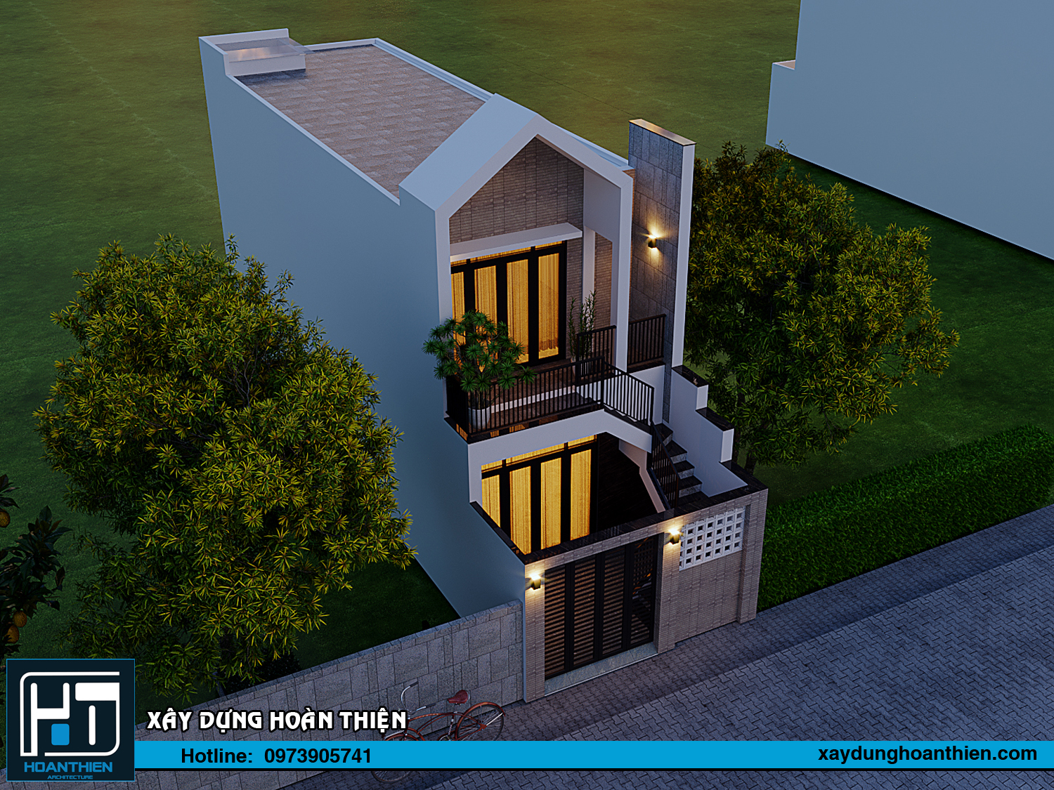 Mẫu nhà ống hiện đại 2 tầng 70m2 tại Hải Phòng