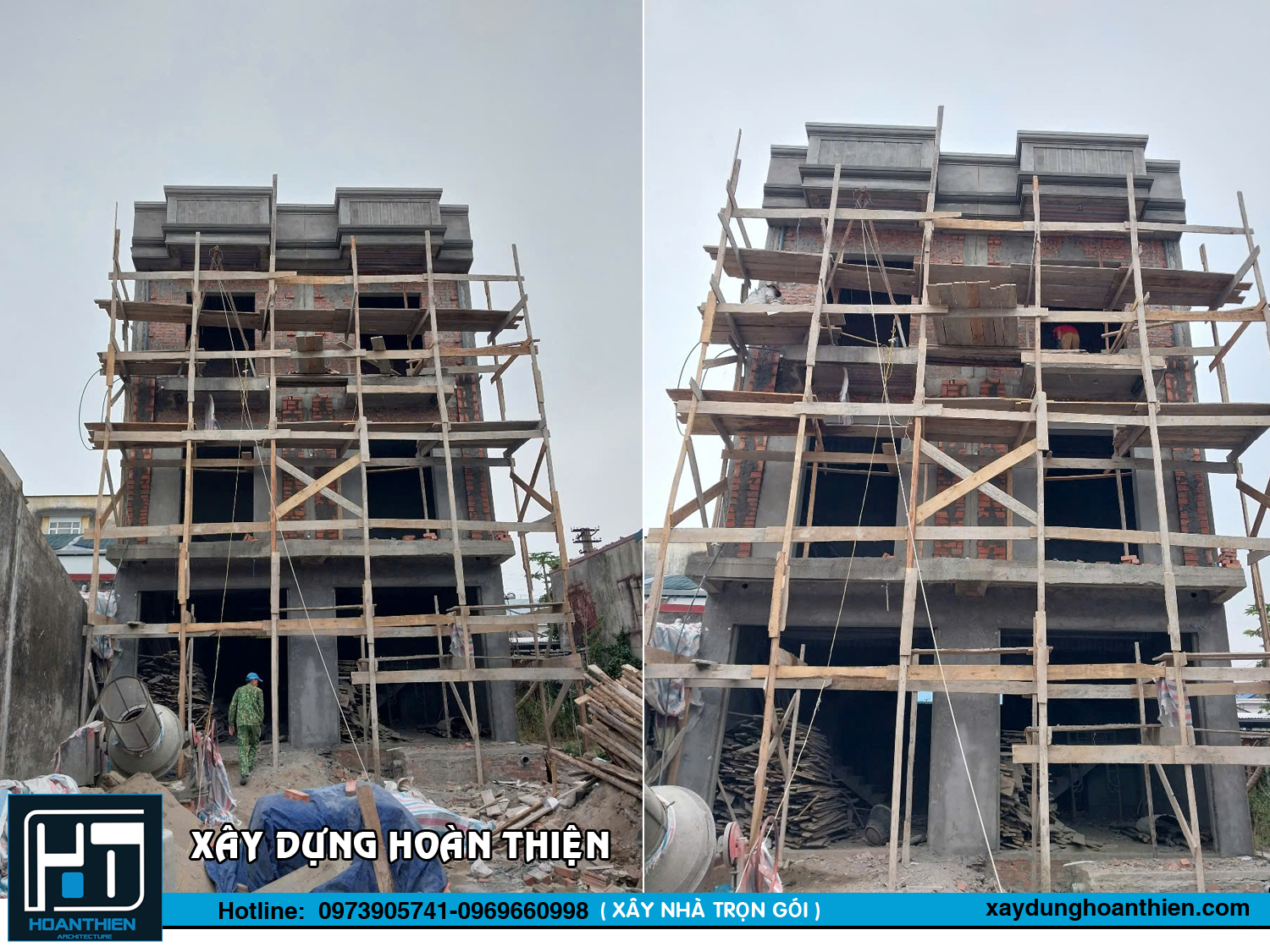 thiết kế nhà ống tân cổ điển 3 tầng tại Kiến An, Hải Phòng