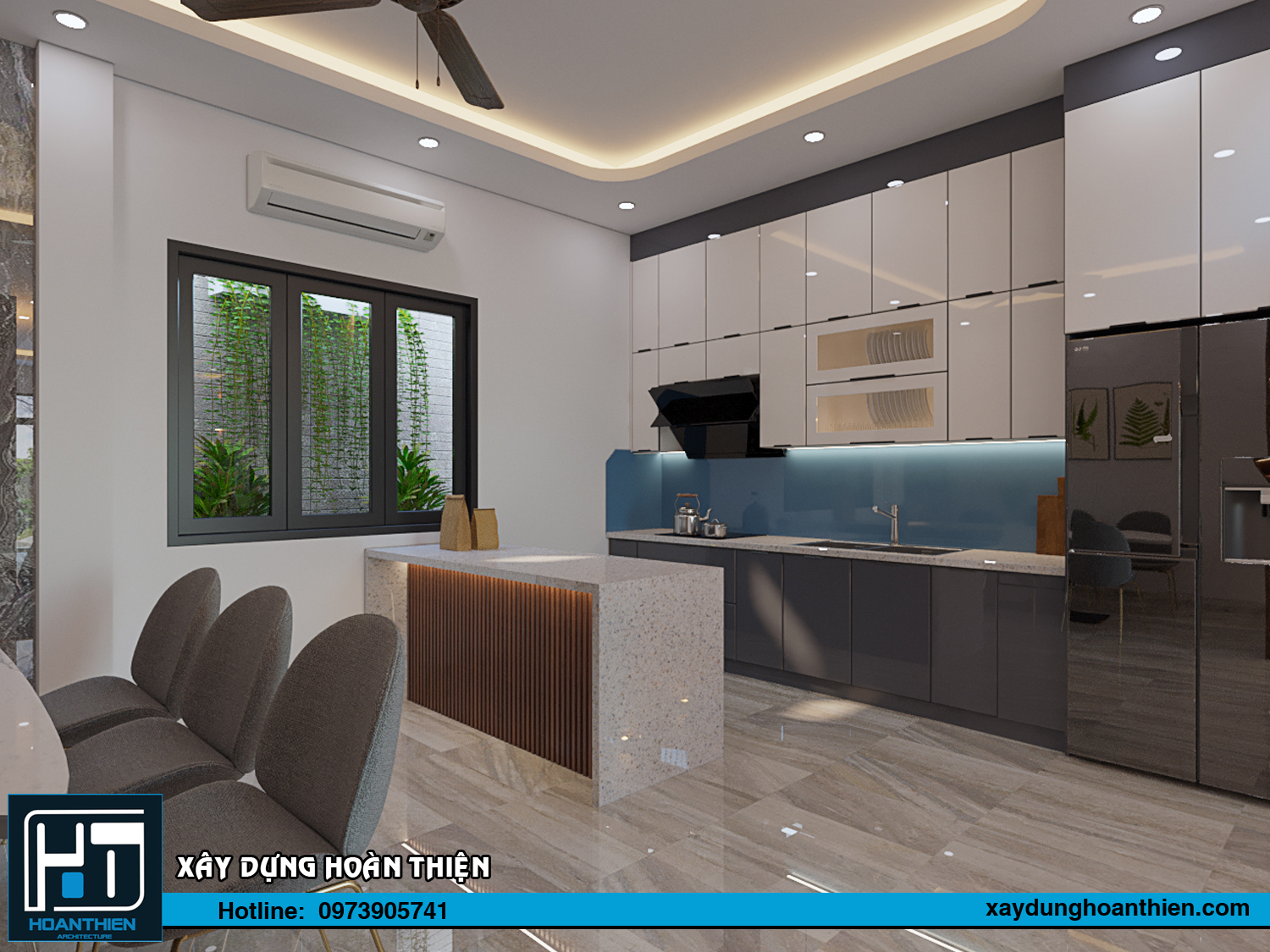 mẫu nhà ống 3 tầng tân cổ điển nở hậu
