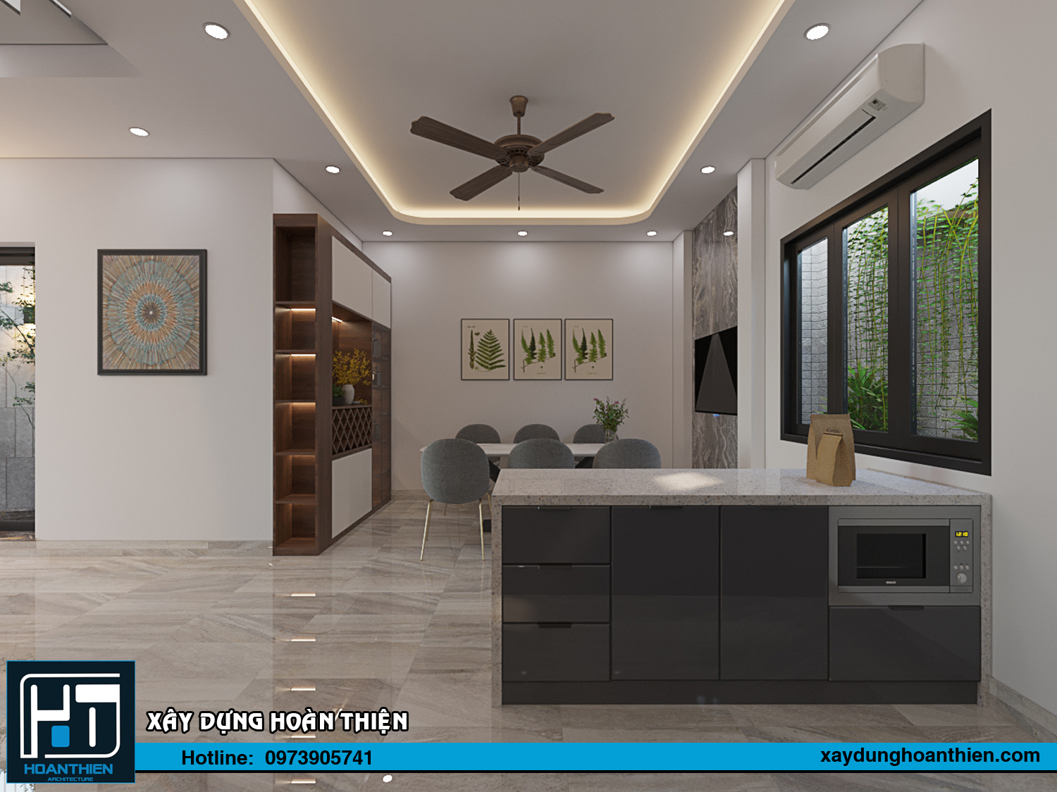 mẫu nhà ống 3 tầng tân cổ điển nở hậu