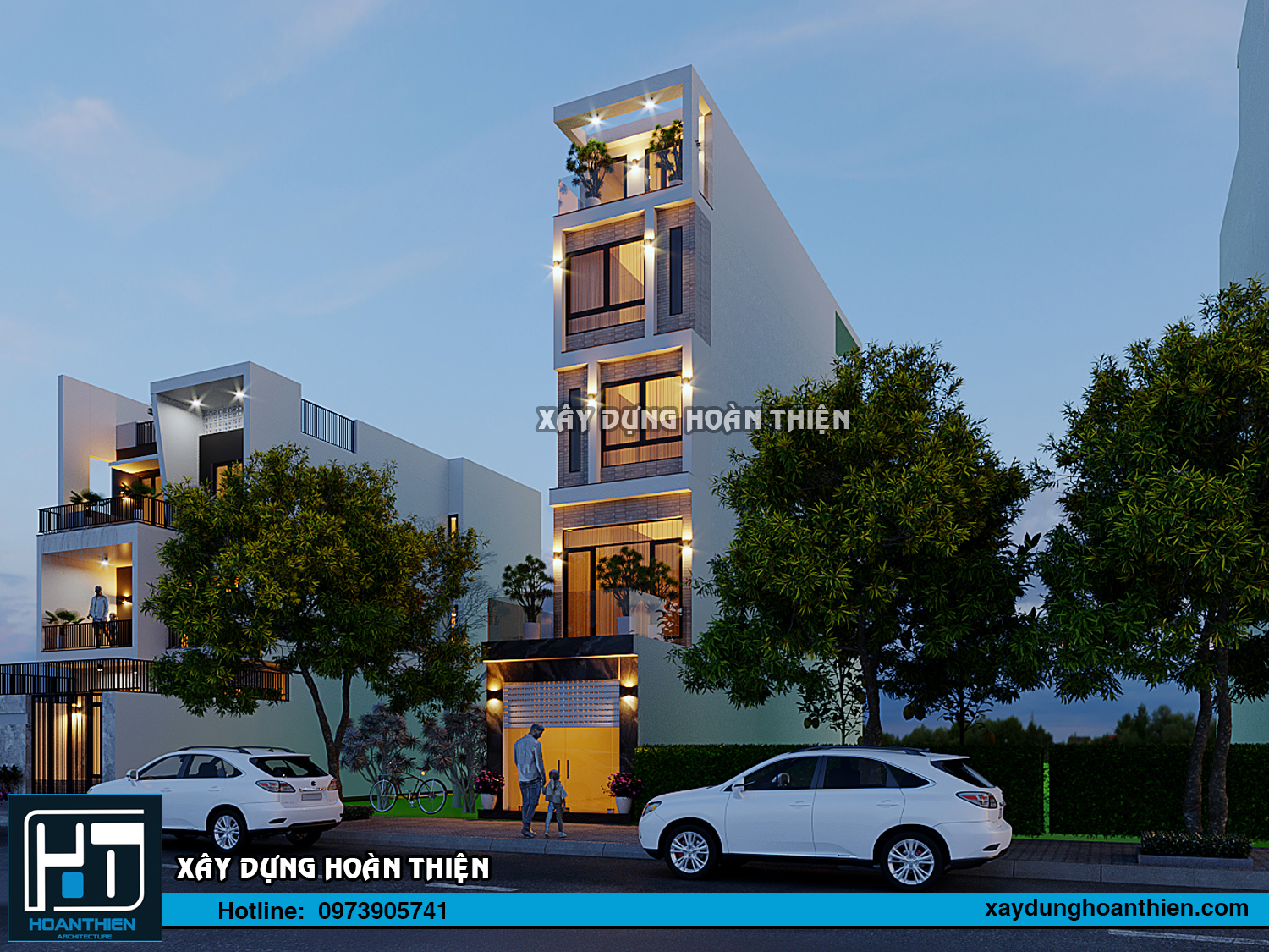 Mẫu nhà ống hiện đại 5 tầng, diện tích 4x20m tại Hải Phòng