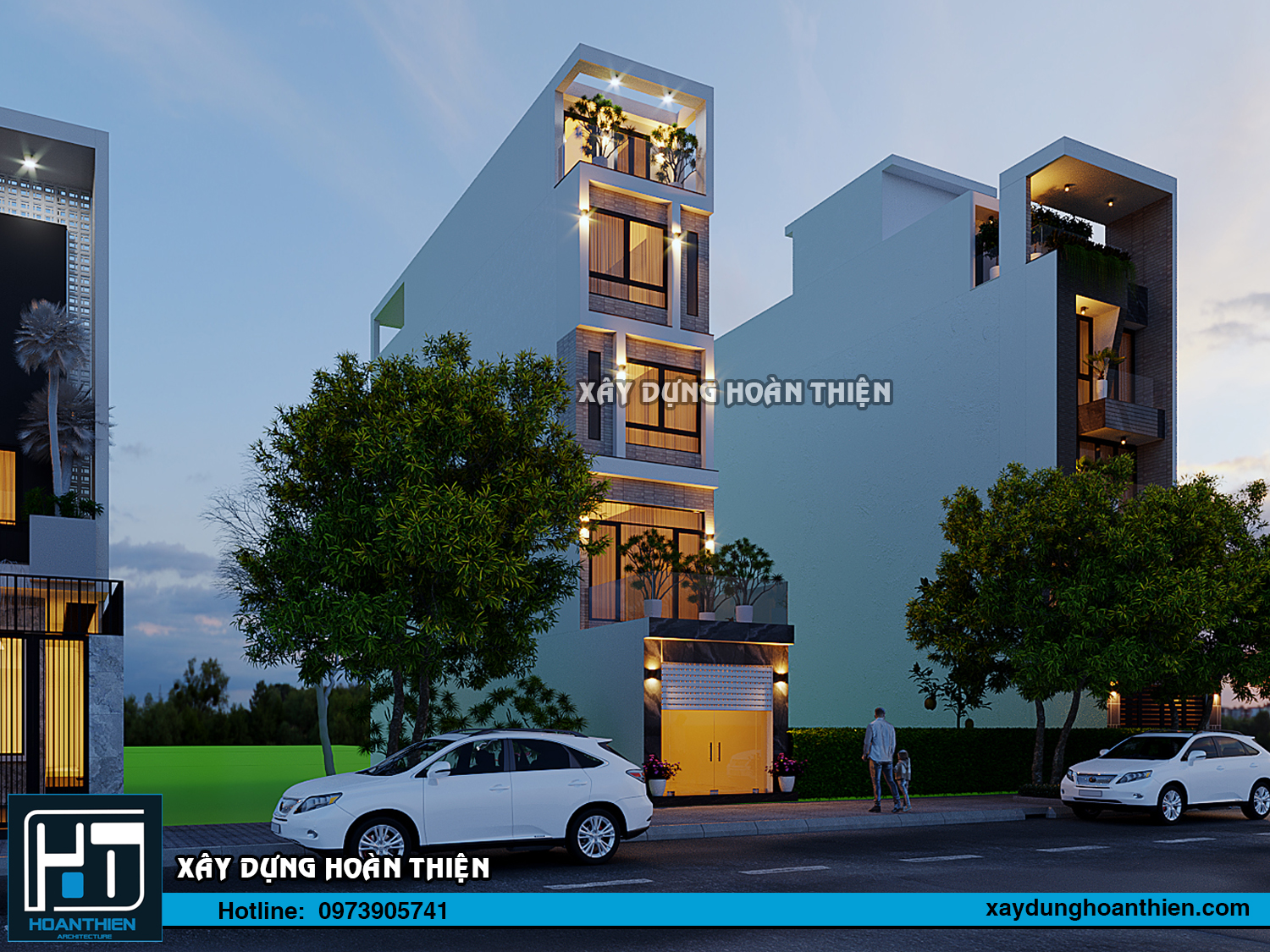 Mẫu nhà ống hiện đại 5 tầng, diện tích 4x20m tại Hải Phòng