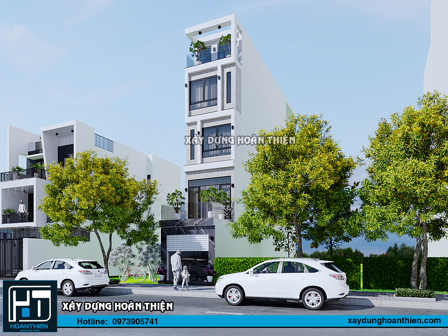 Mẫu nhà ống hiện đại 5 tầng, diện tích 4x20m tại Hải Phòng