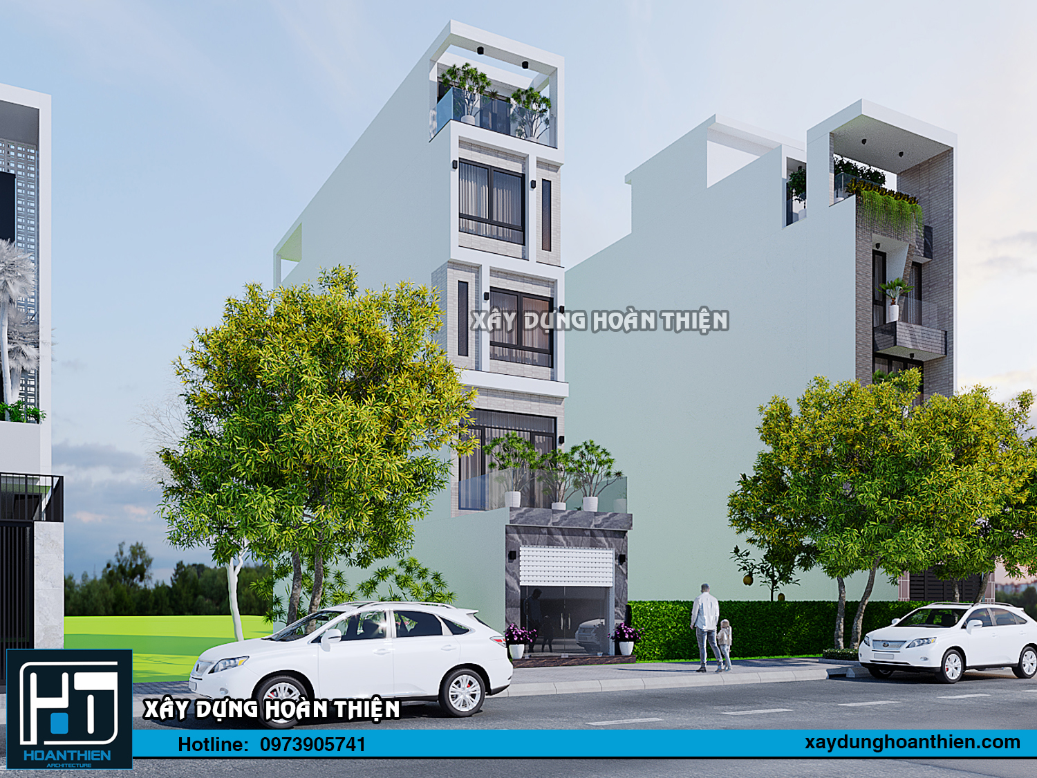 Mẫu nhà ống hiện đại 5 tầng, diện tích 4x20m tại Hải Phòng