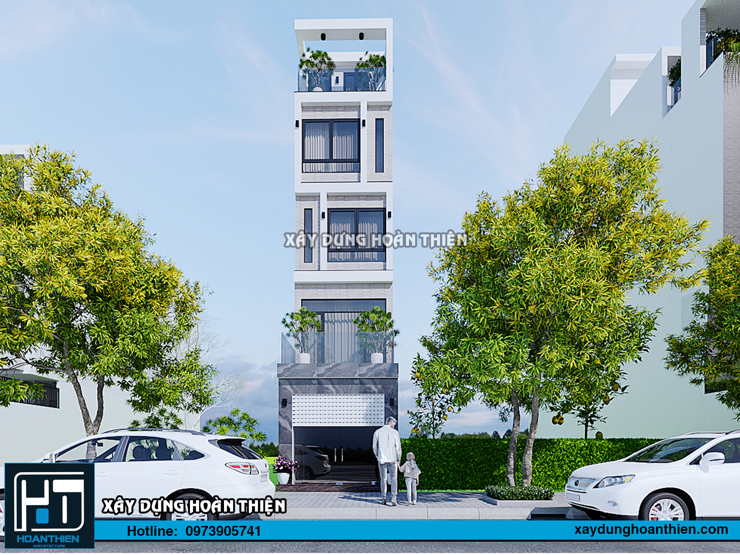 Mẫu nhà ống hiện đại 5 tầng, diện tích 4x20m tại Hải Phòng