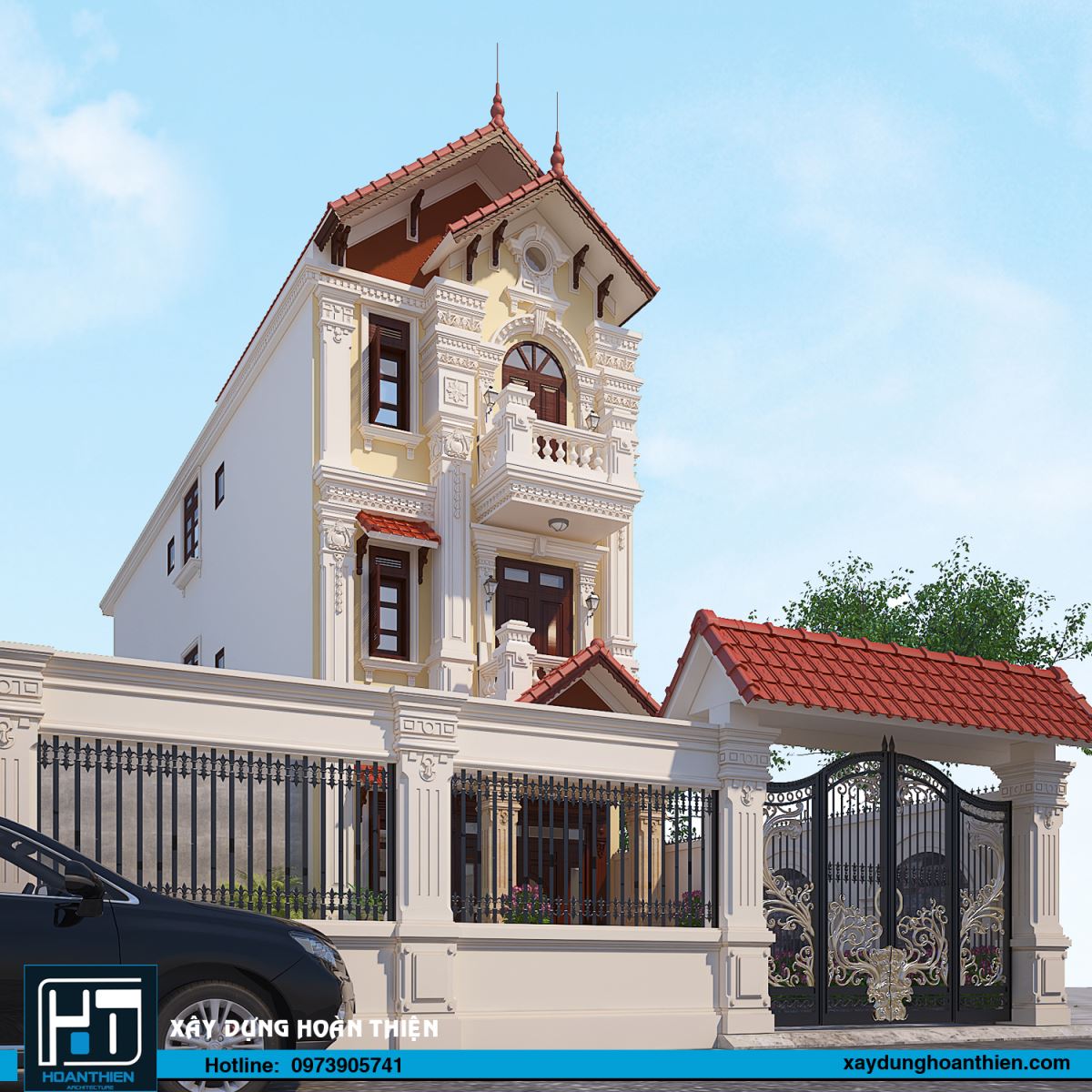 nhà phố 3 tầng tân cổ điển