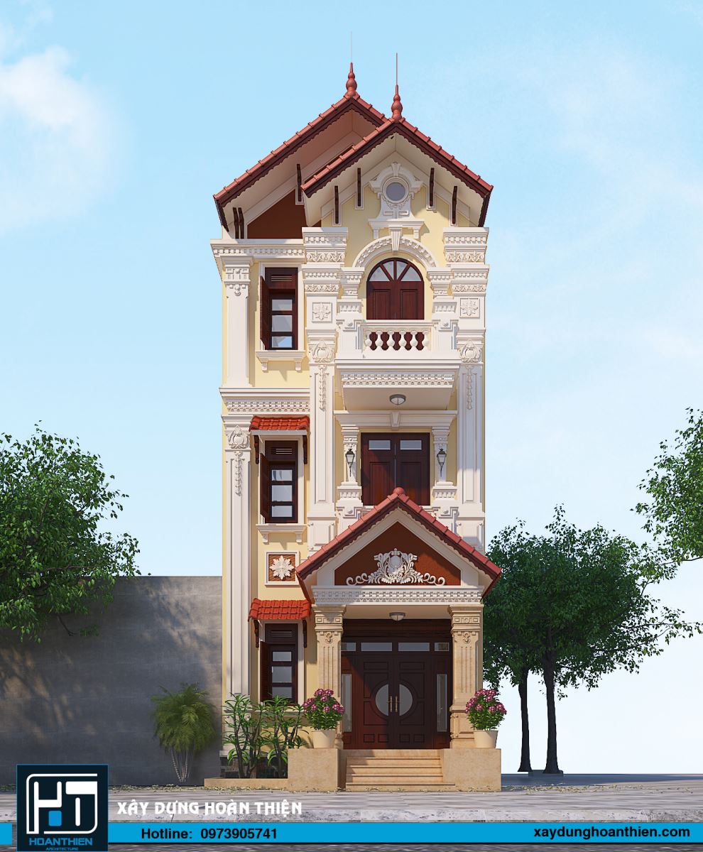 nhà phố 3 tầng tân cổ điển
