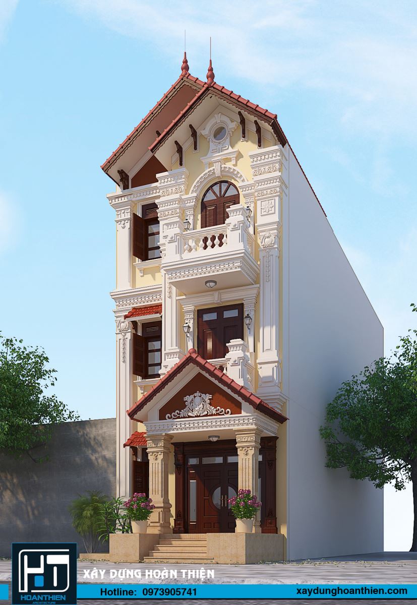 nhà phố 3 tầng tân cổ điển