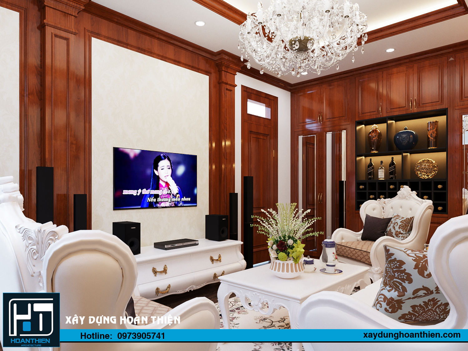 nội thất nhà phố 3 tầng tân cổ điển