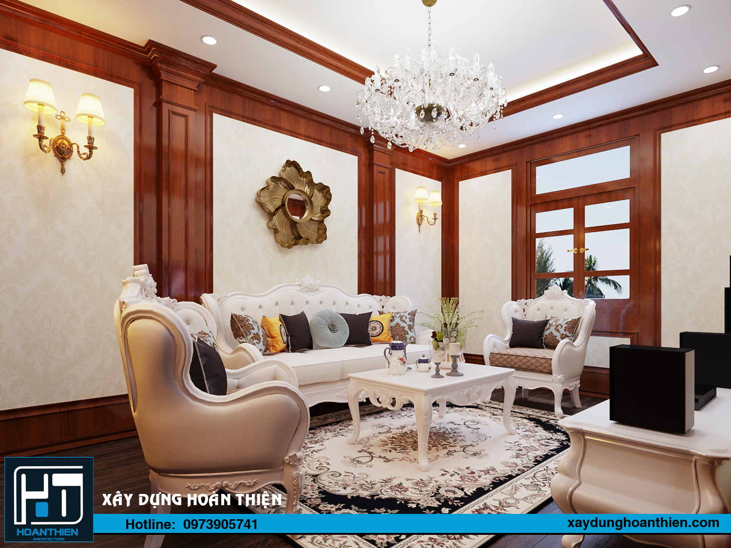 nội thất nhà phố 3 tầng tân cổ điển