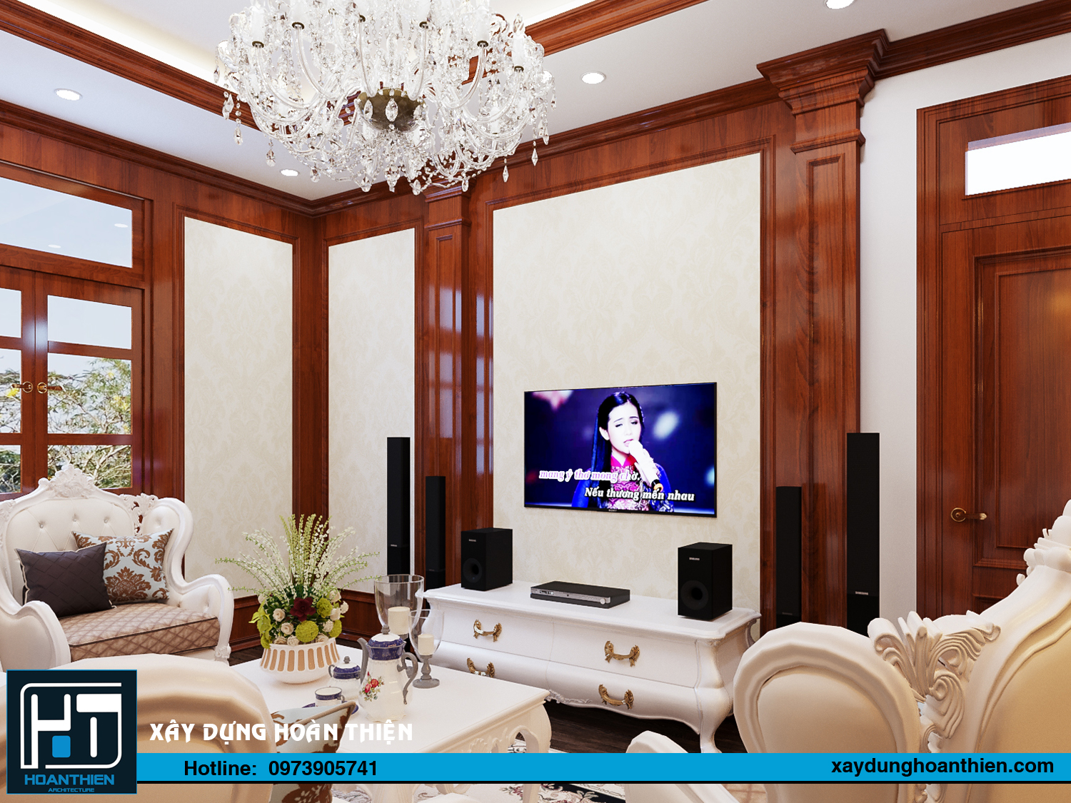 nội thất nhà phố 3 tầng tân cổ điển
