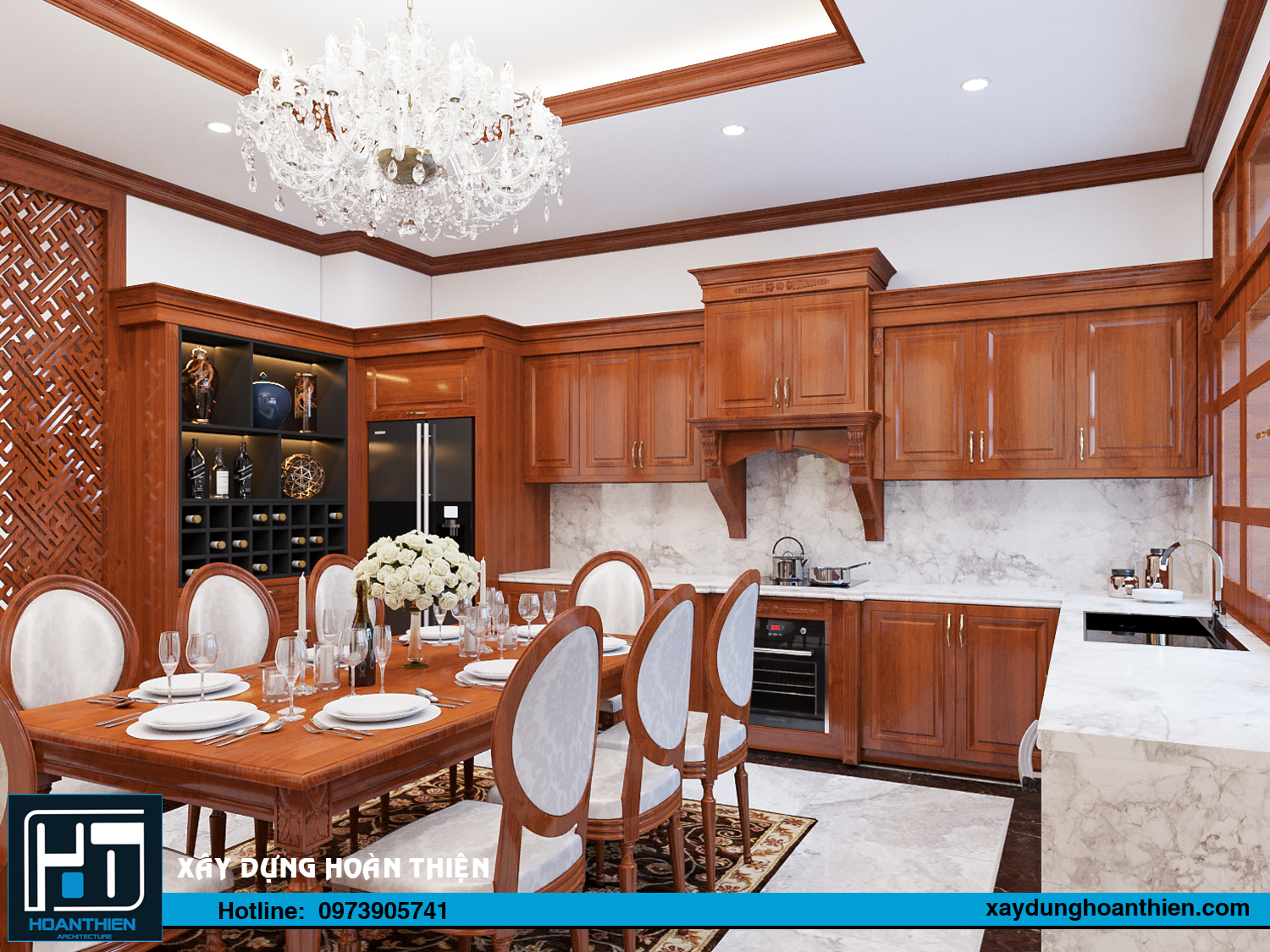 nội thất nhà phố 3 tầng tân cổ điển