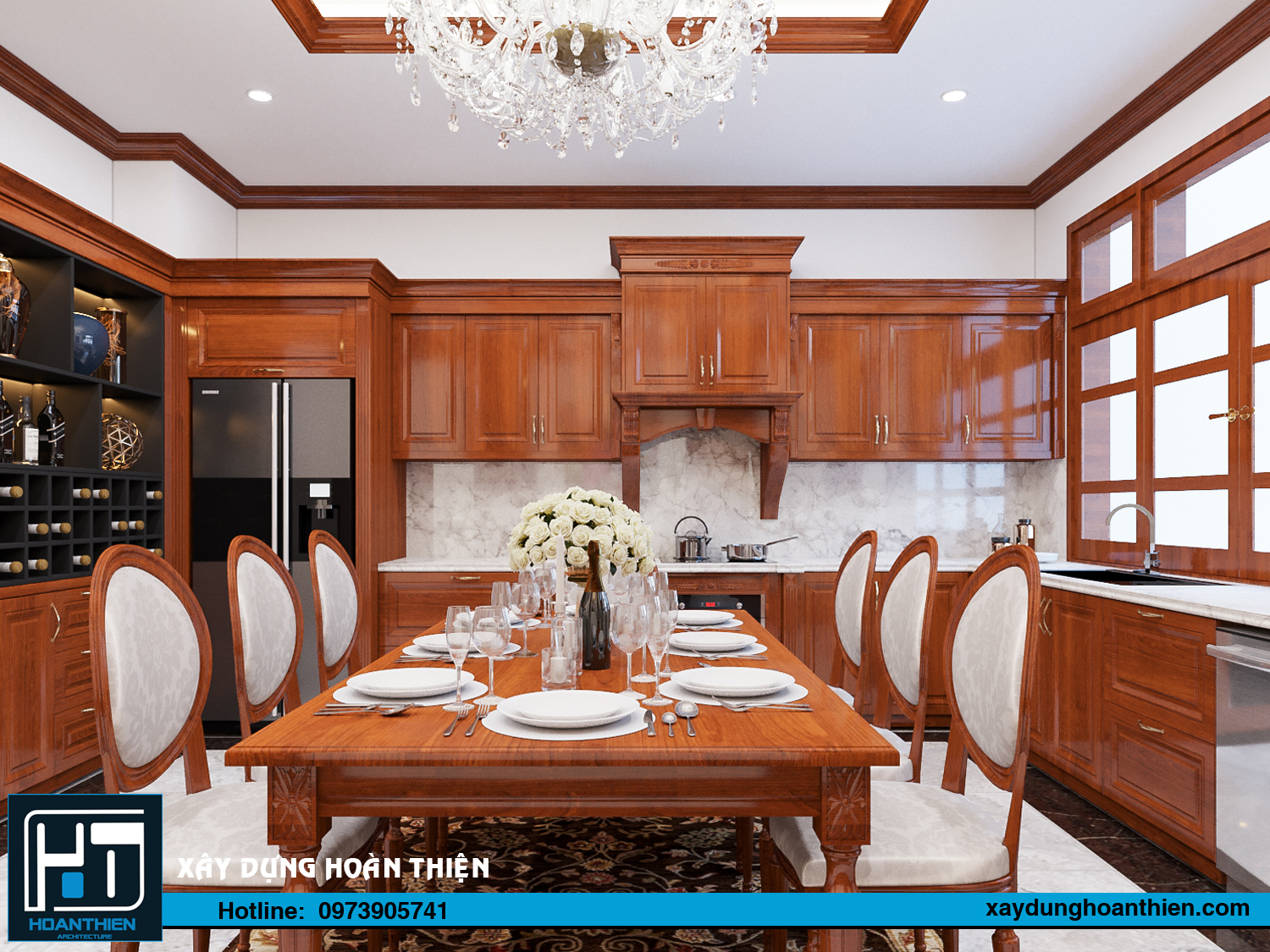 nội thất nhà phố 3 tầng tân cổ điển