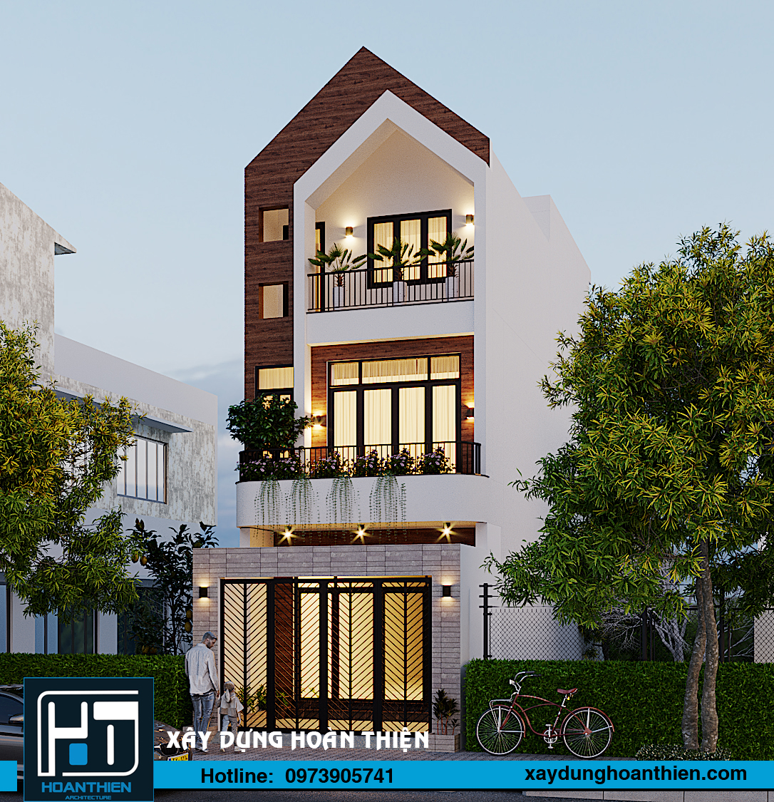 nhà phố hiện đại 3 tầng