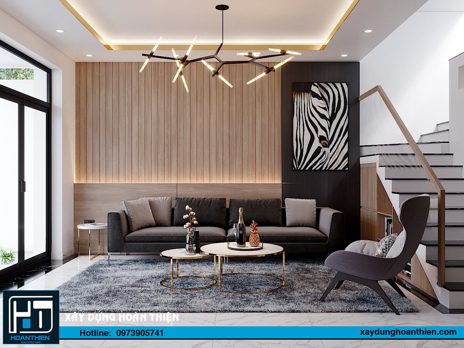 nội thất nhà phố hiện đại 3 tầng
