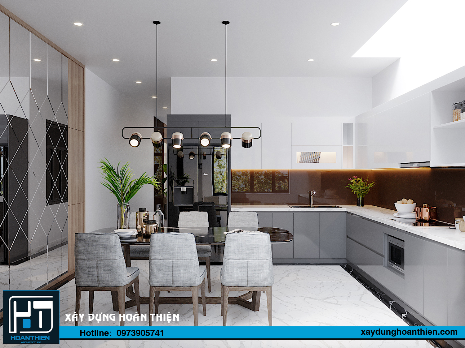 nội thất nhà phố hiện đại 3 tầng