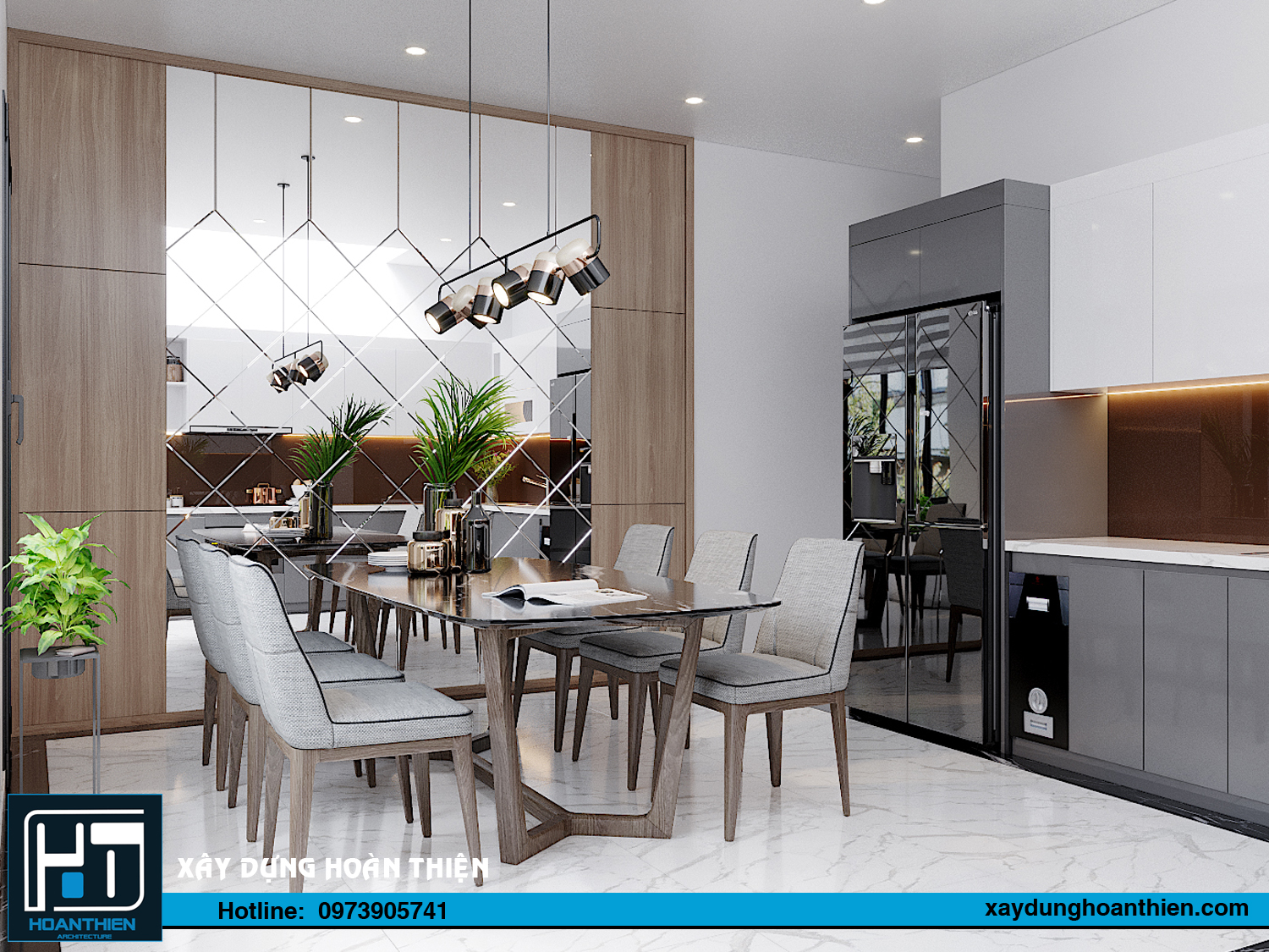 nội thất nhà phố hiện đại 3 tầng