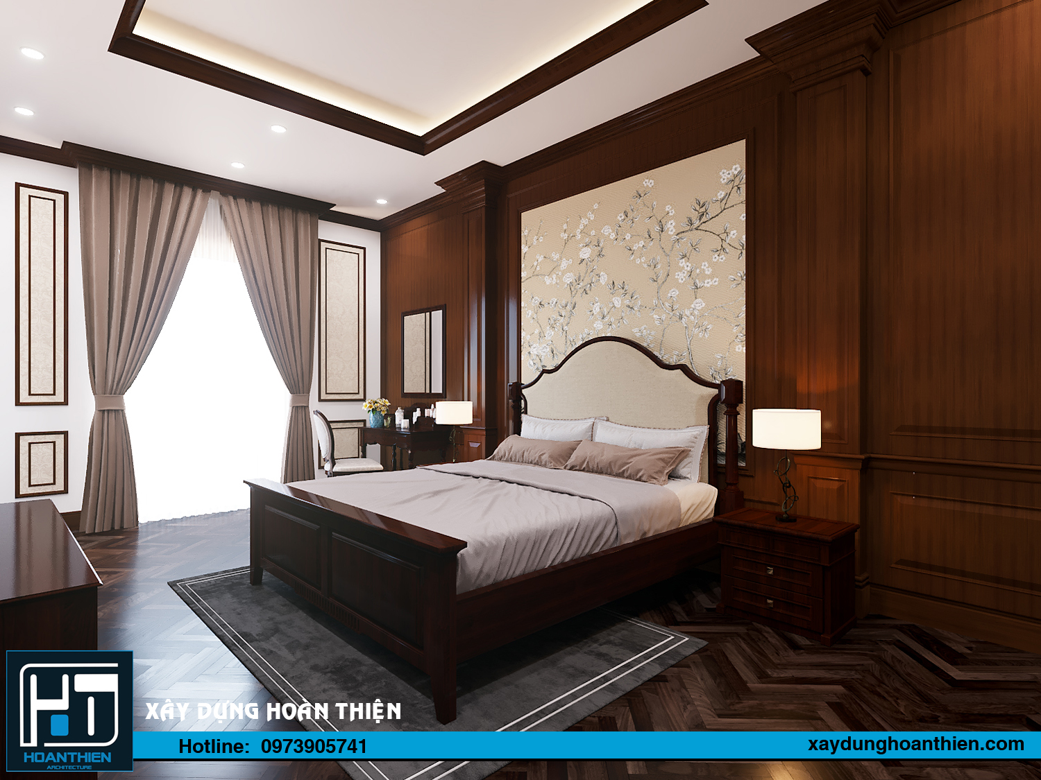 nội thất nhà phố tân cổ điển 3 tầng