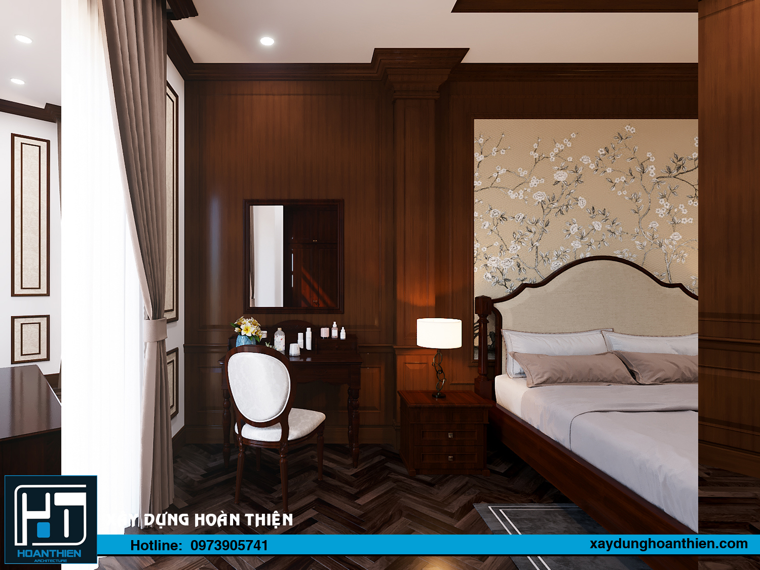 nội thất nhà phố tân cổ điển 3 tầng