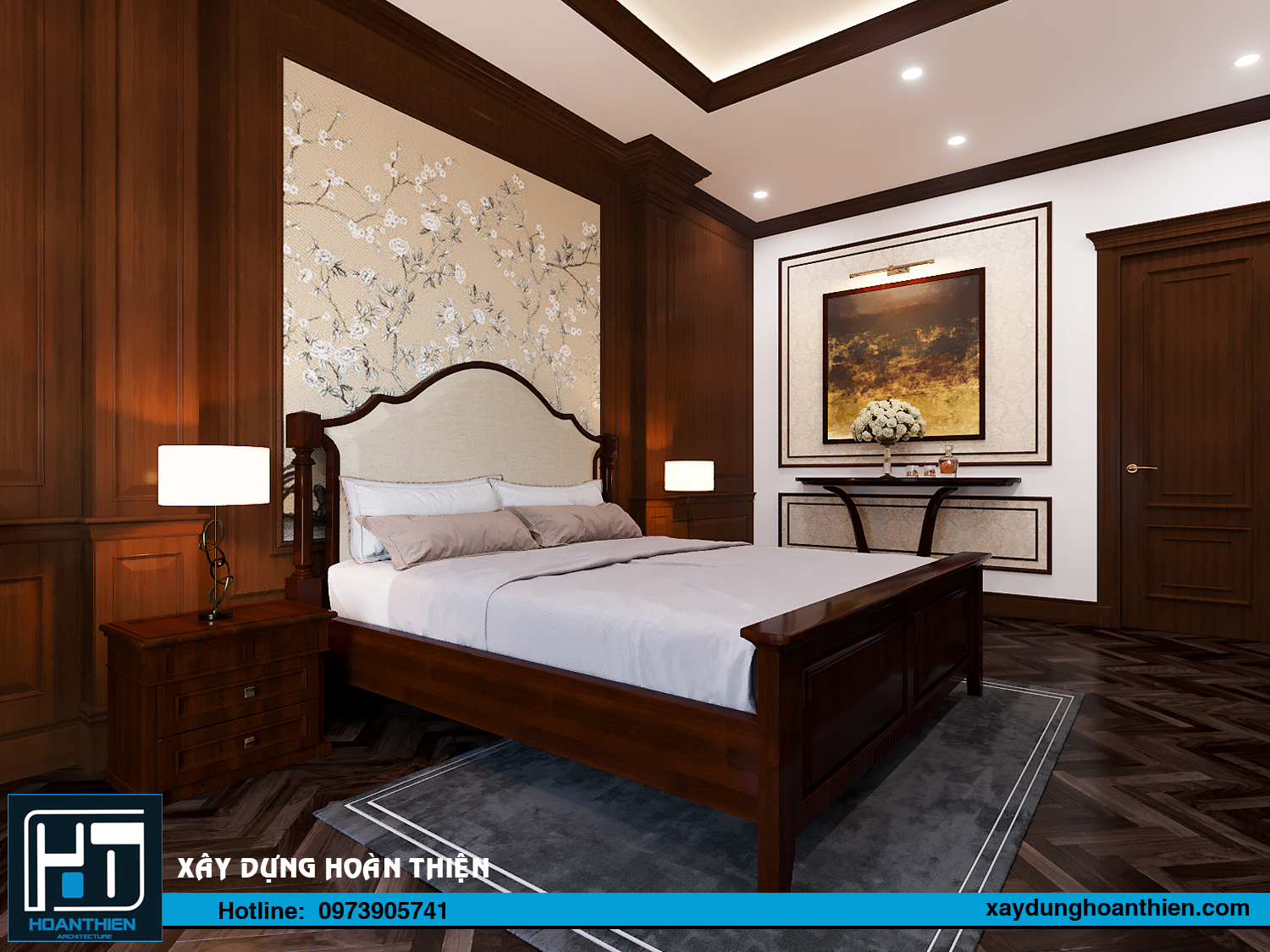 nội thất nhà phố tân cổ điển 3 tầng