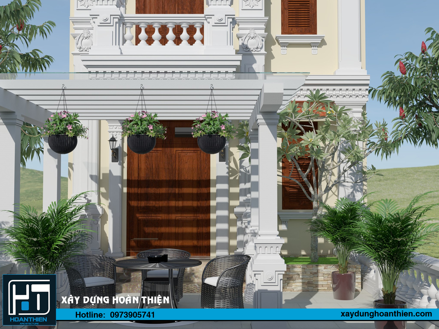 nội thất nhà phố tân cổ điển 3 tầng