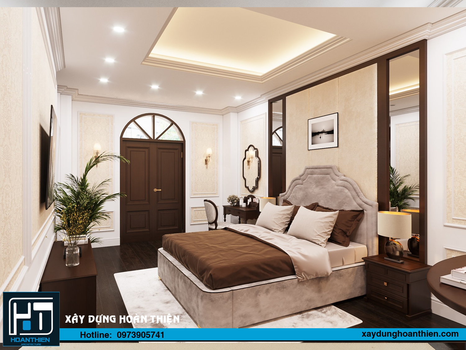 nội thất nhà phố tân cổ điển 3 tầng